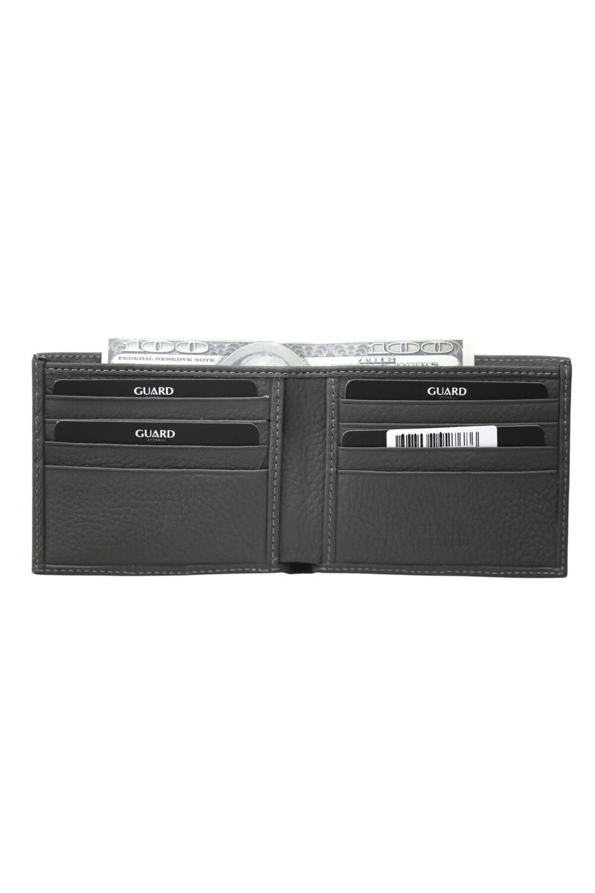 GUARD-Anthracite Genuine Leather Horizontal Model Classic Men's Wallet - Grd 250322 Wt1861 2