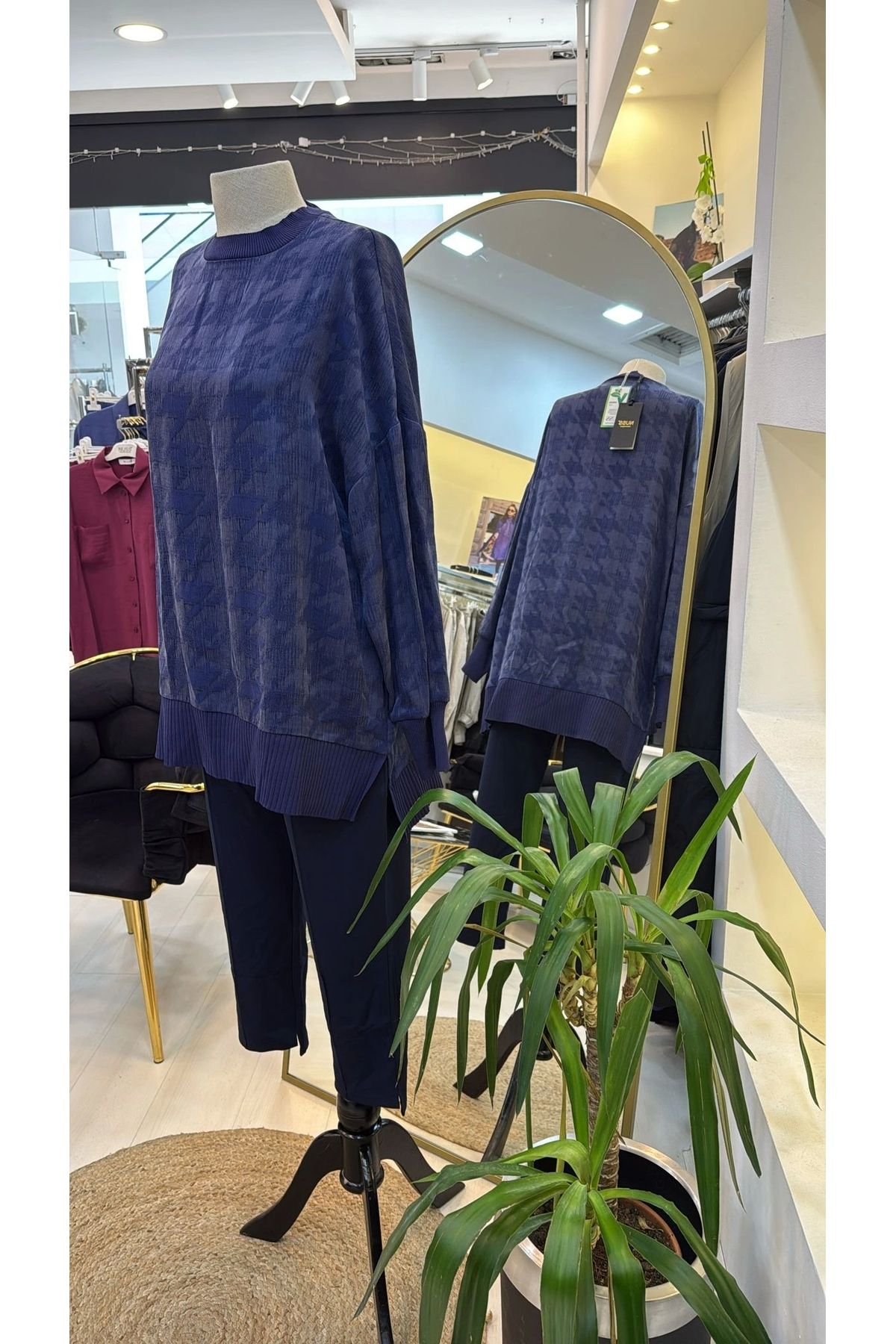 Nuss-Patterned Tunic 3009 Purple Blue 4