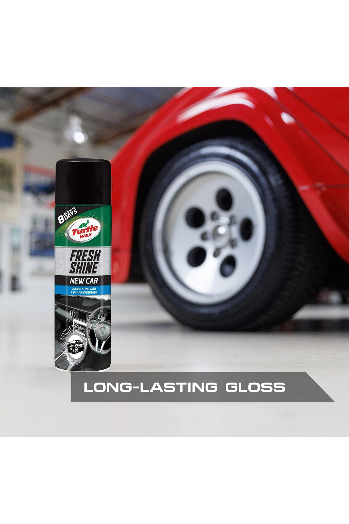 Turtle Wax-Fresh Shine New Car Scent – Interior Cockpit Shine & 8-Day Air Freshener Spray, 500ml 3