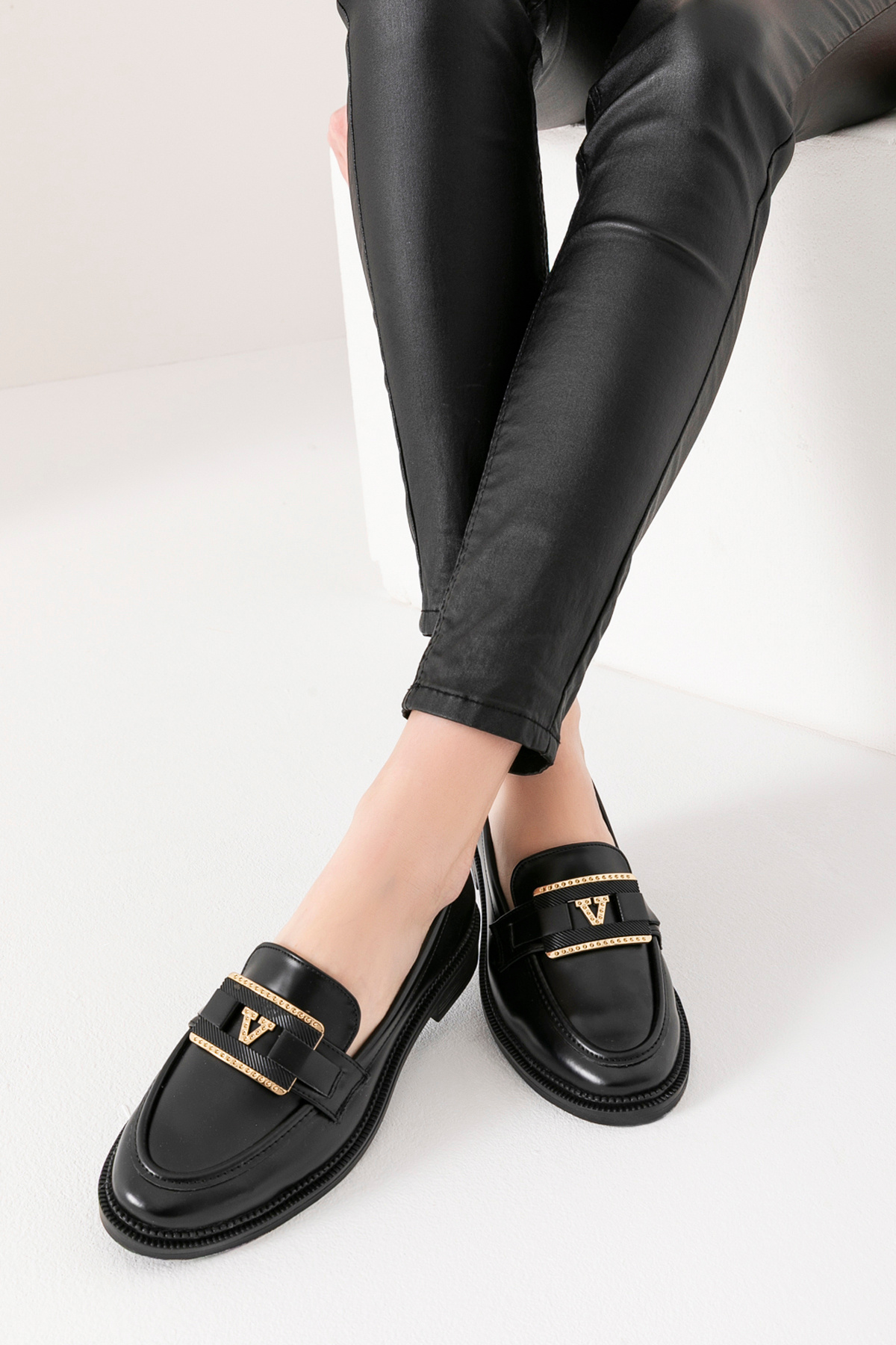 golder-Parma Γυναικεία Μαύρα Loafer Casual Loafer καθημερινά παπούτσια 8