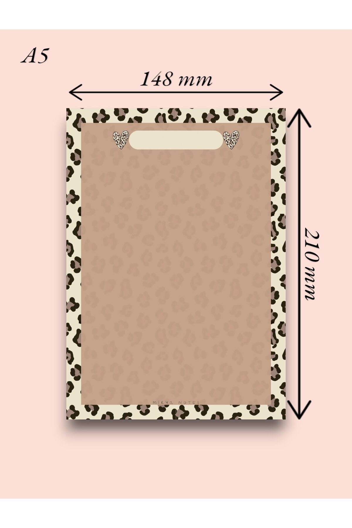 Mirya Notes-Set of 2 Leopard Print Notepads - A4-A5 3