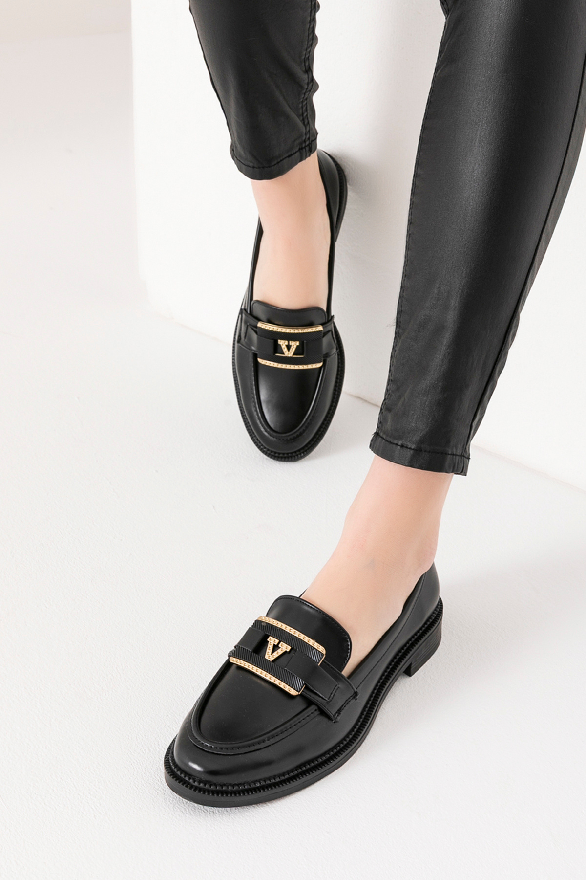 golder-Parma Γυναικεία Μαύρα Loafer Casual Loafer καθημερινά παπούτσια 3