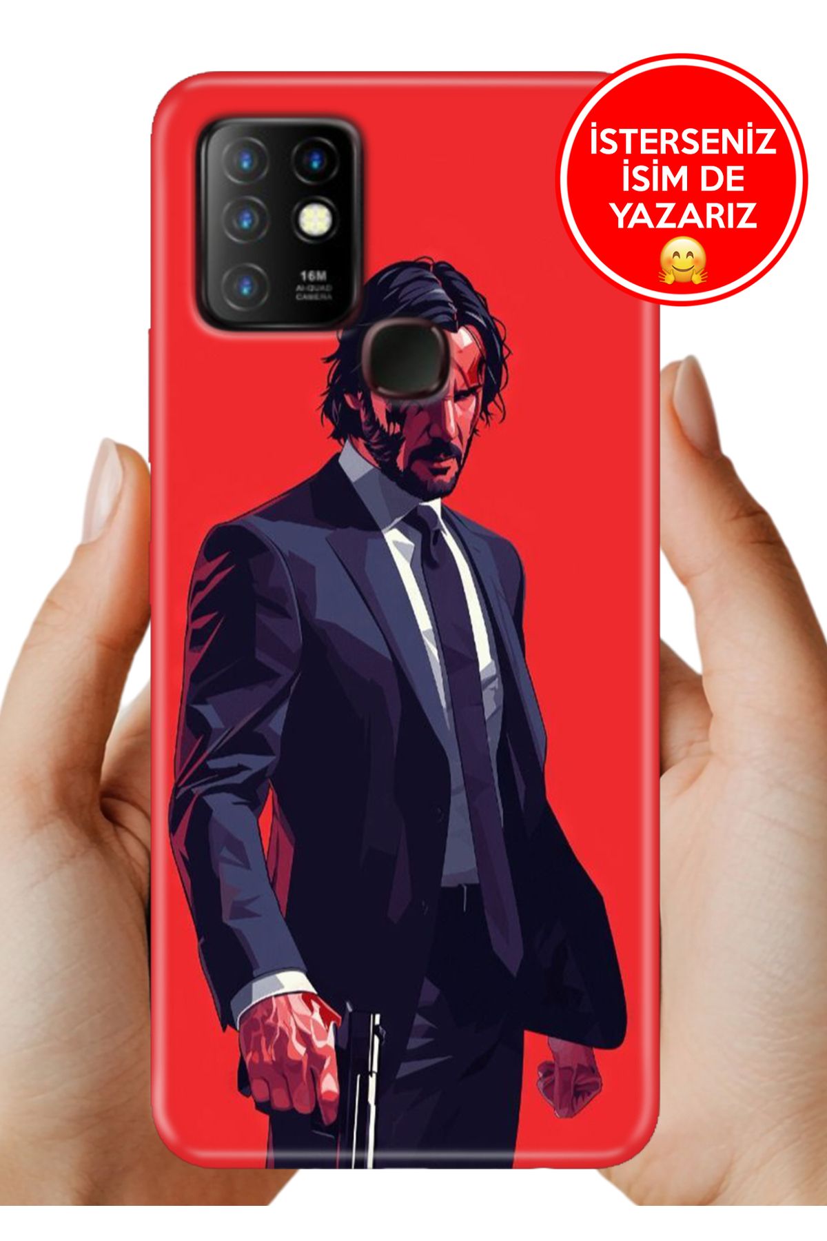 Cekuonline İnfinix Hot 10 Kılıf 0.35 mm Resimli Silikon Keanu