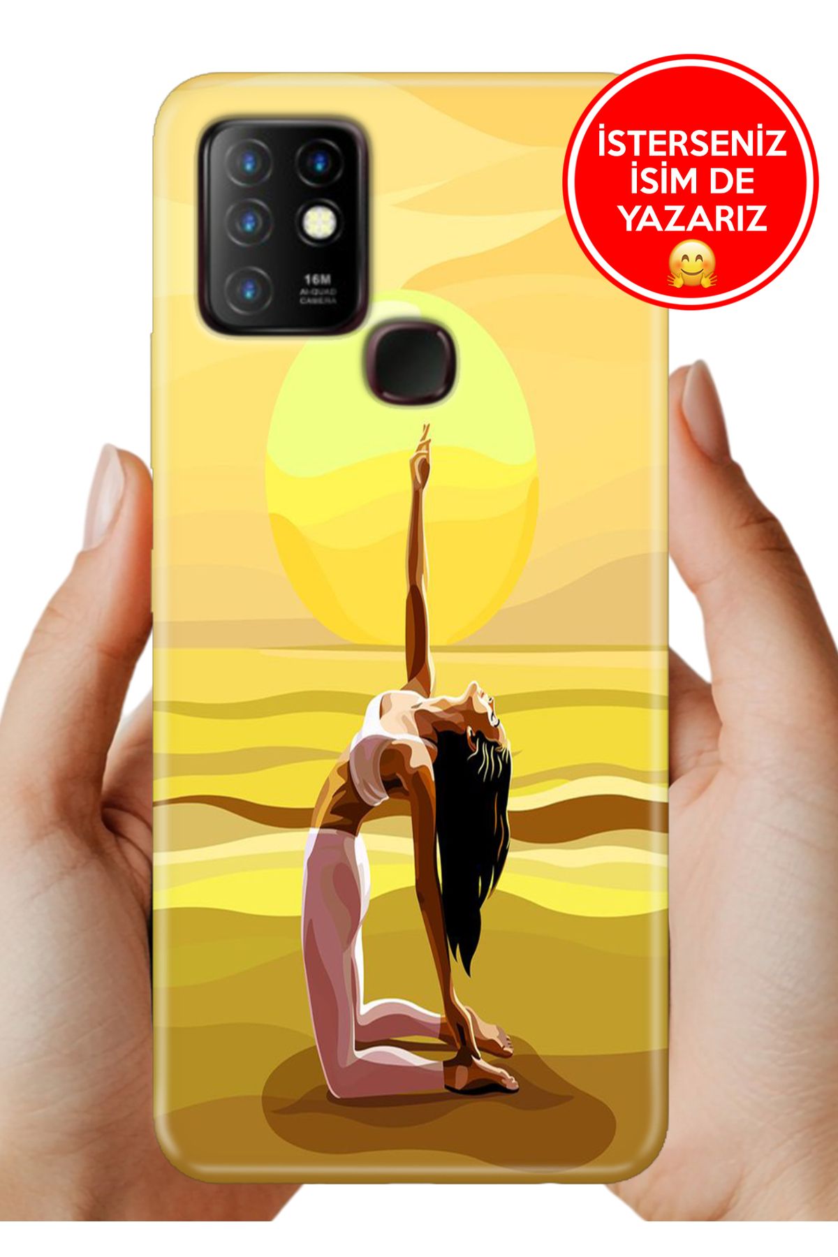 Cekuonline İnfinix Hot 10 Kılıf Baskılı Life Style Kapak Silikon True Yoga