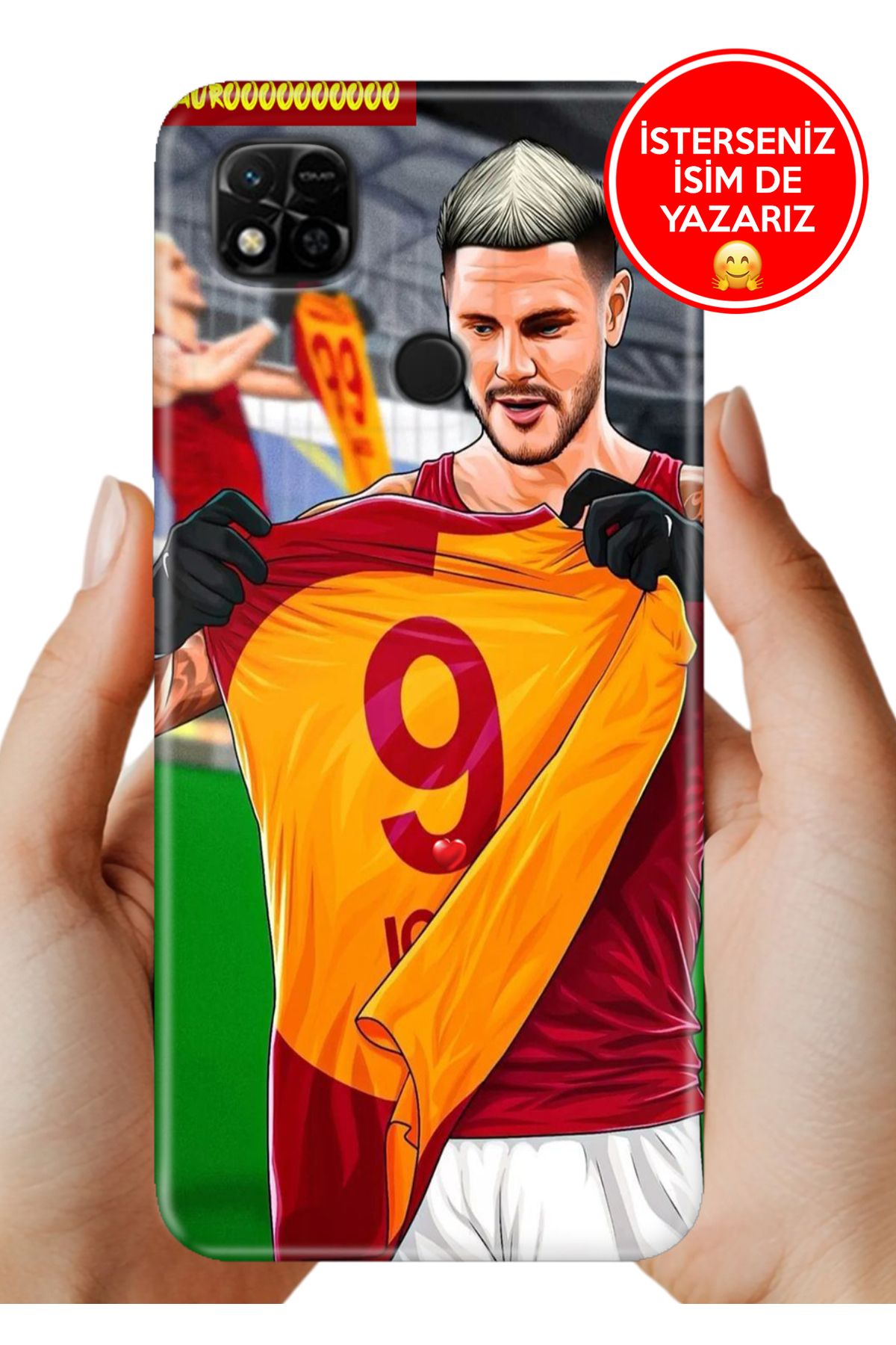 Cekuonline Xiaomi Redmi 10A Kılıf Baskılı Life Style Kapak Silikon Gol Kralı-Mauro