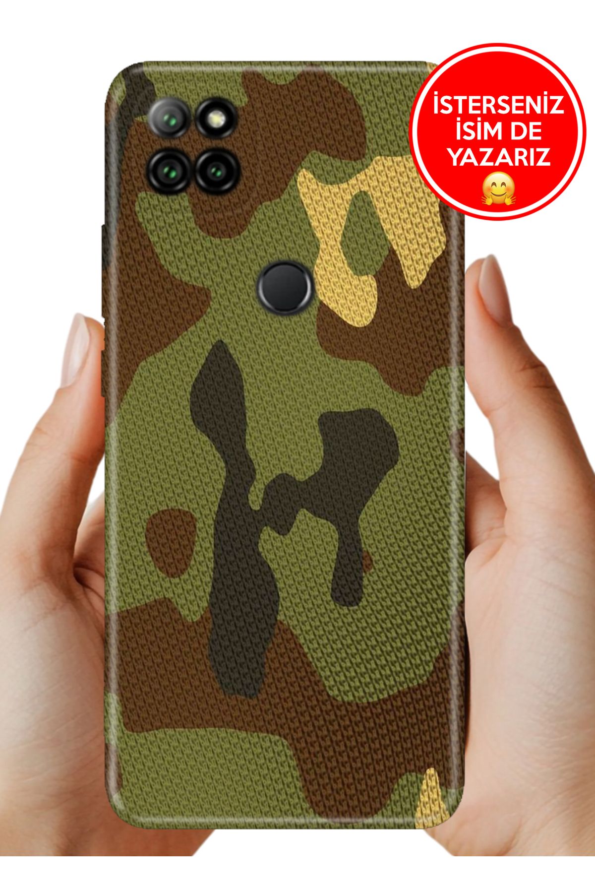 Cekuonline Casper Via E30 Kılıf FullCover Resimli Desenli Silikon Çöl Askeri