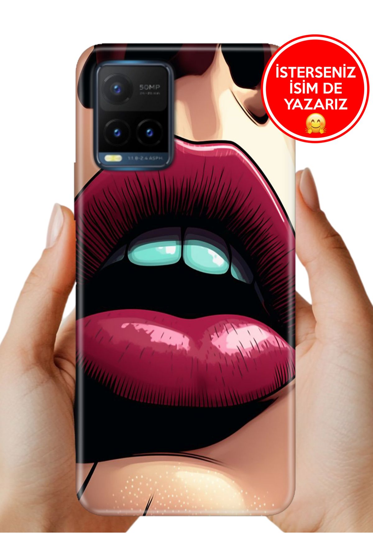 Cekuonline Vivo Y21s Y32 Y33S Kılıf 0.35 mm Resimli Silikon Jenny