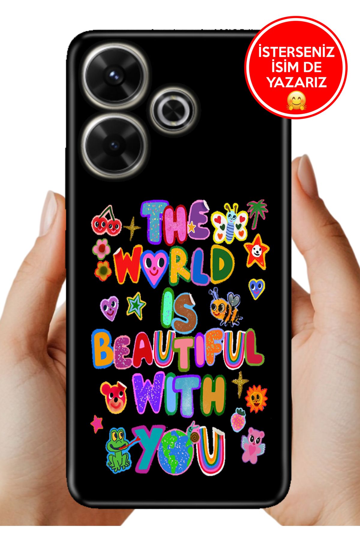Cekuonline Xiaomi Redmi 13 4G Kılıf Telefon Kılıfı Tasarım Kapak With You