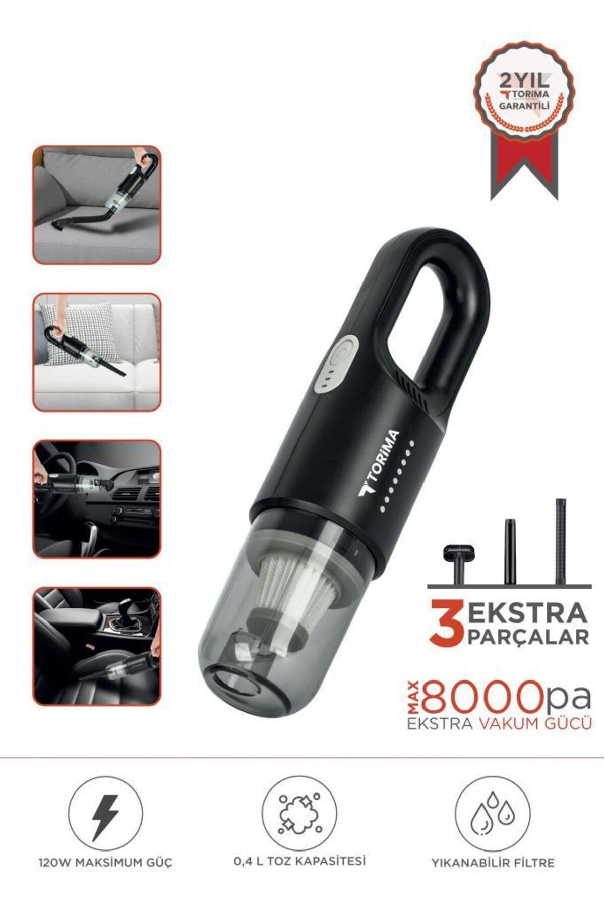 Torima Araç Süpürgesi Şarjlı El Süpürgesi A031 Siyah - Fiyatı