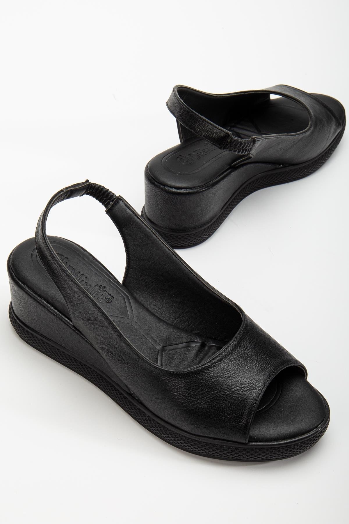 Women's Wedge Heel Shoes Mink Orthopedic Open Toe Side Face