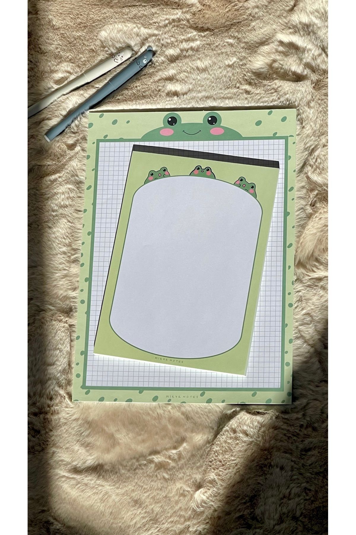 Mirya Notes-Frog PAtterned A4-A5 Notepad Set - Notepad (quAred) 7