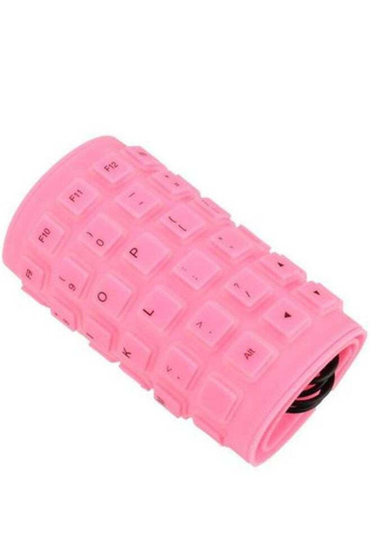 Generic-FLEXIBLE SILICONE KEYBOARD 109 KEYS - PINK 3
