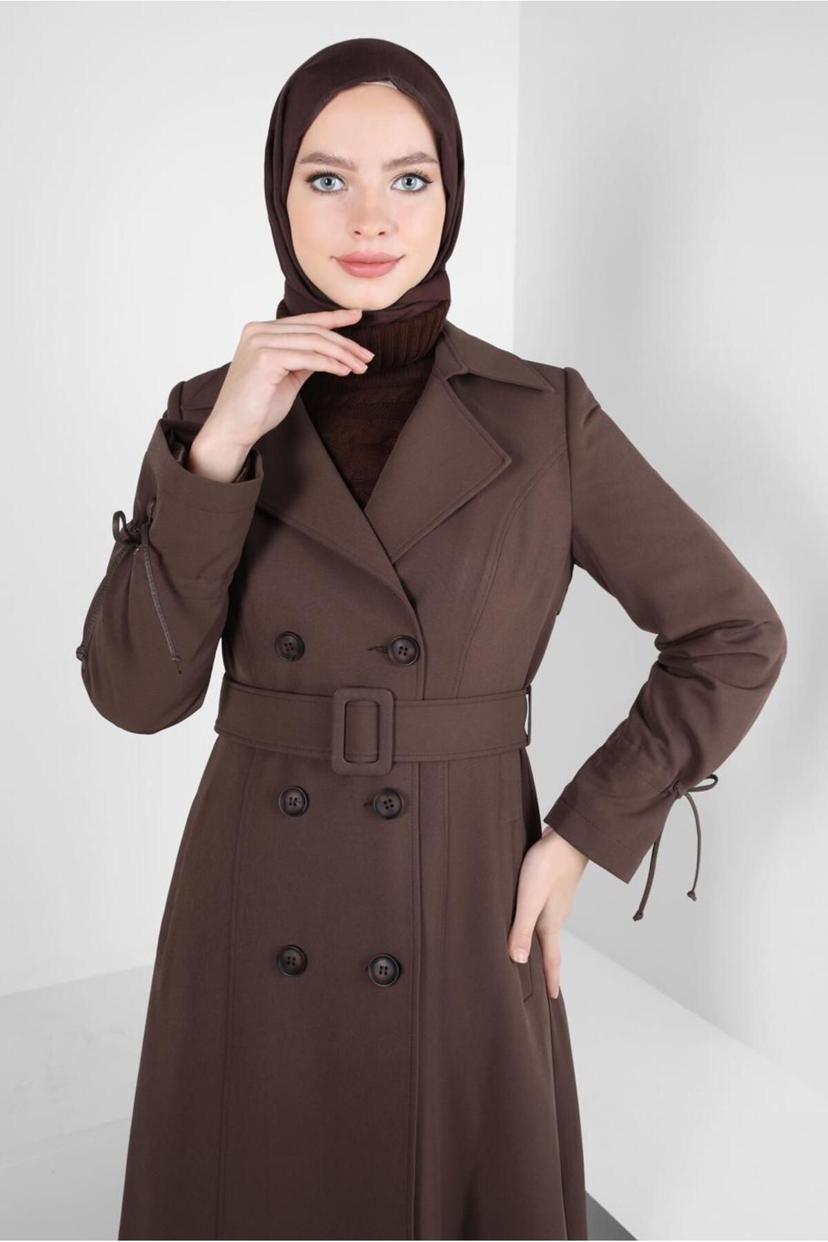 مانتو ترنچ کمربند 10834 Alvina