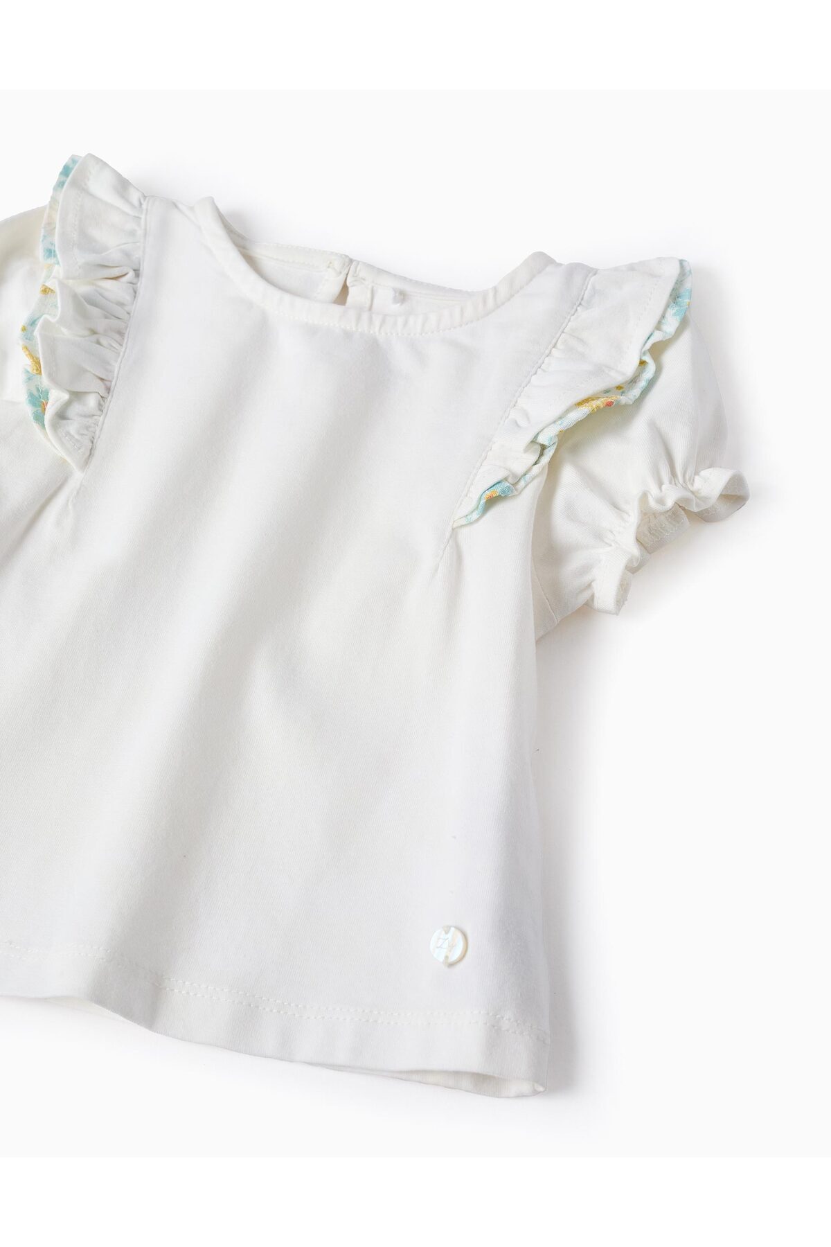 Ziddy-T/shirt + Floral Skort for Baby Girls, Multicolour 4