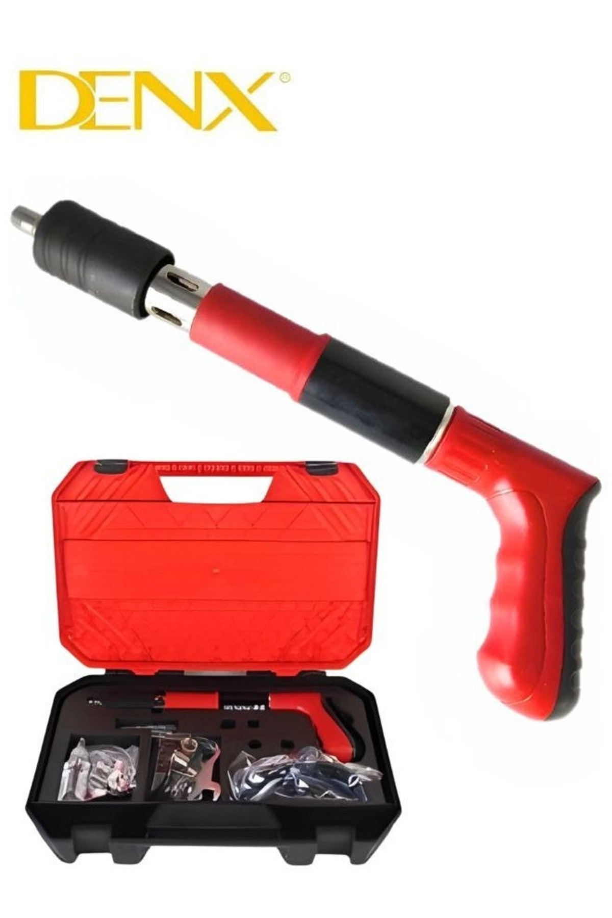 Denx-Pneumatic Nail Drill For Steel Piercing And Multi-color Riveting, With Nails 1