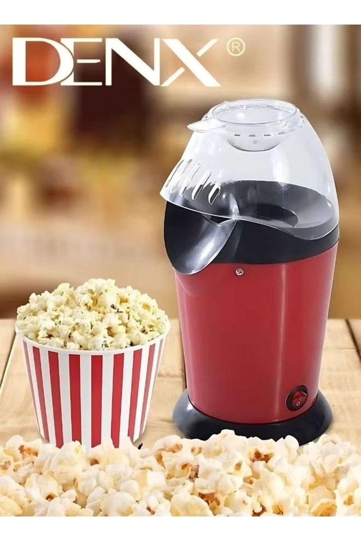 Denx-Healthy 1100W hot air popcorn maker without oil DX2089 1