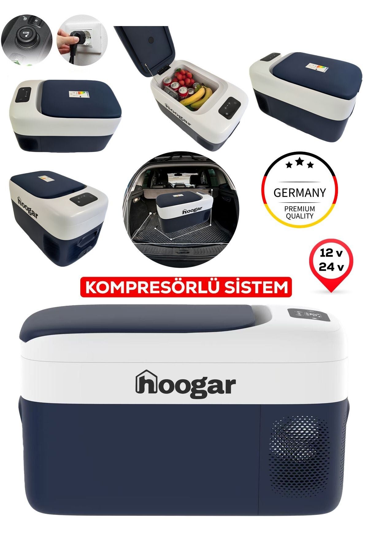 Pro Draxler Hooger German EB-25 LTX Led Ekran Oto Karavan Tekne Buzdolabı 12-24V -20 Derece Hızlı Soğutma