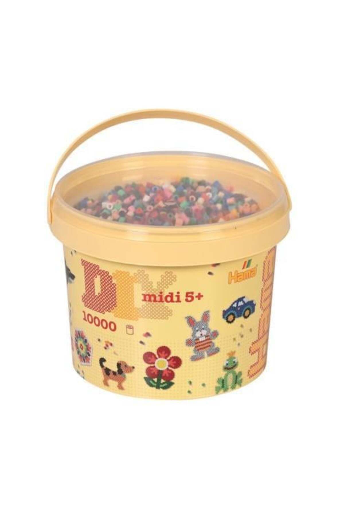 Hama-22 Colors Midi Beads -10,000 Bucket 1