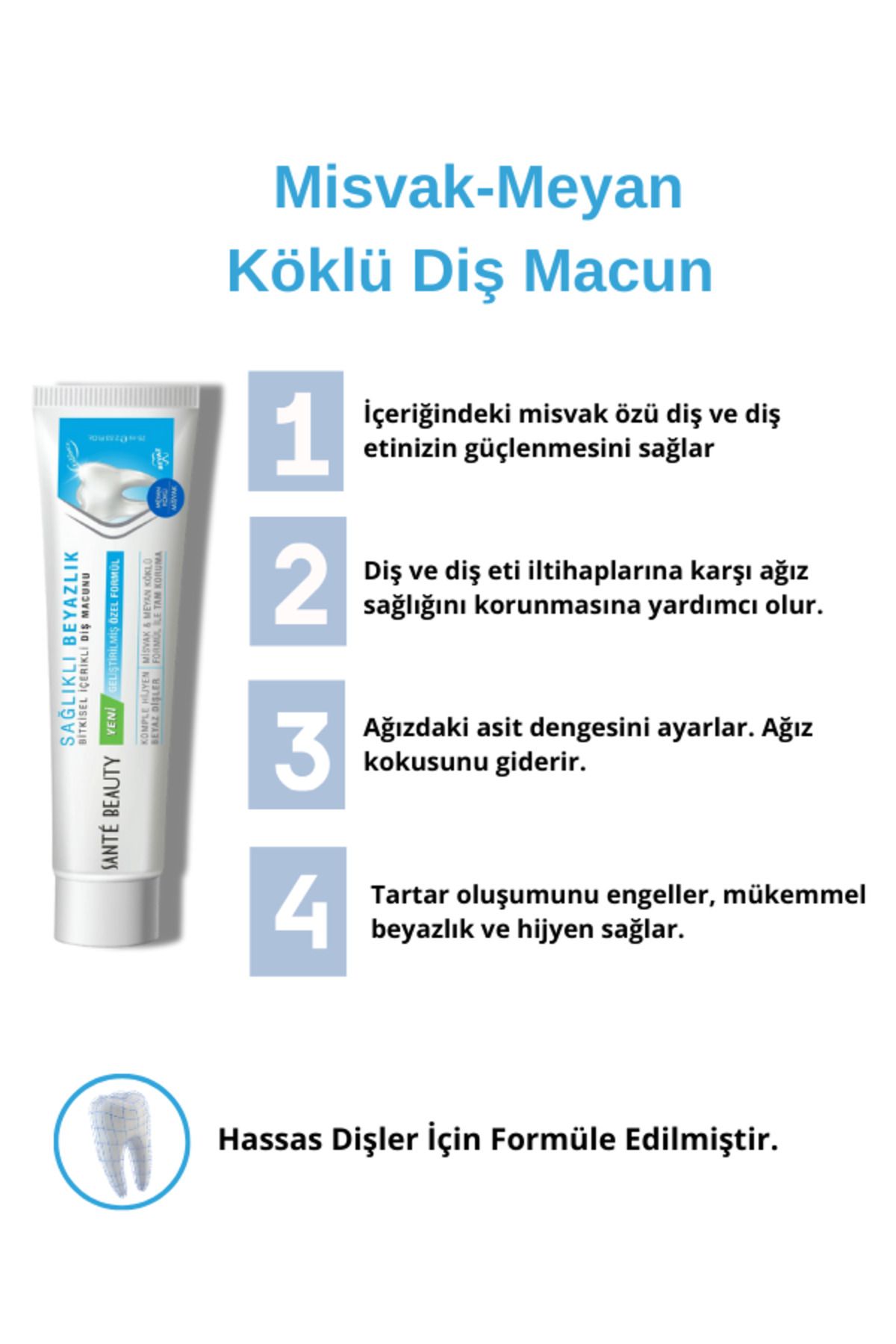 SANTE BEAUTY-Miswak Extract Natural Toothpaste with Licorice Roots 2x75 ml Toothpaste 2