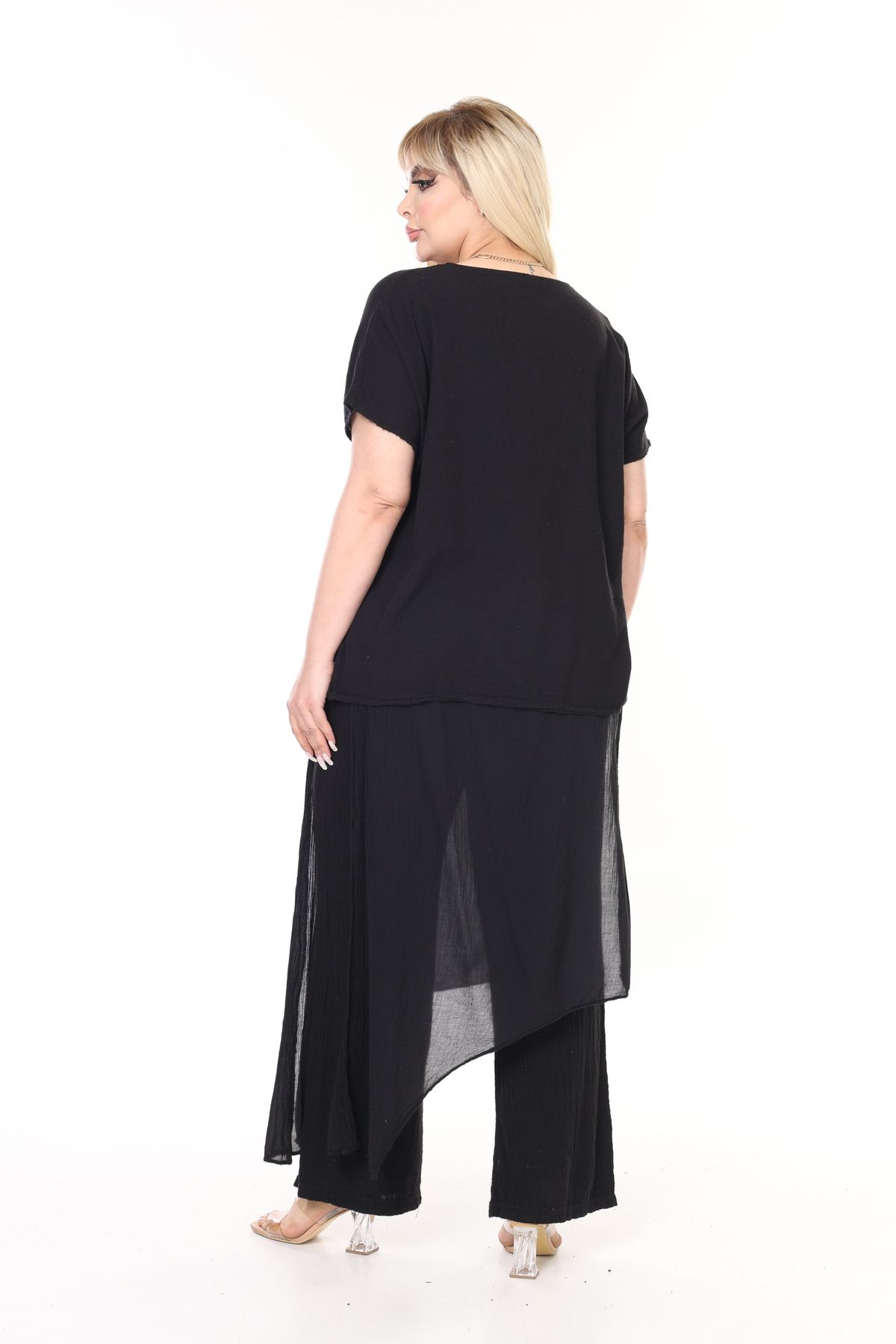 MJORA-Italian Linen Blouse & Pants Plus Size Set 4