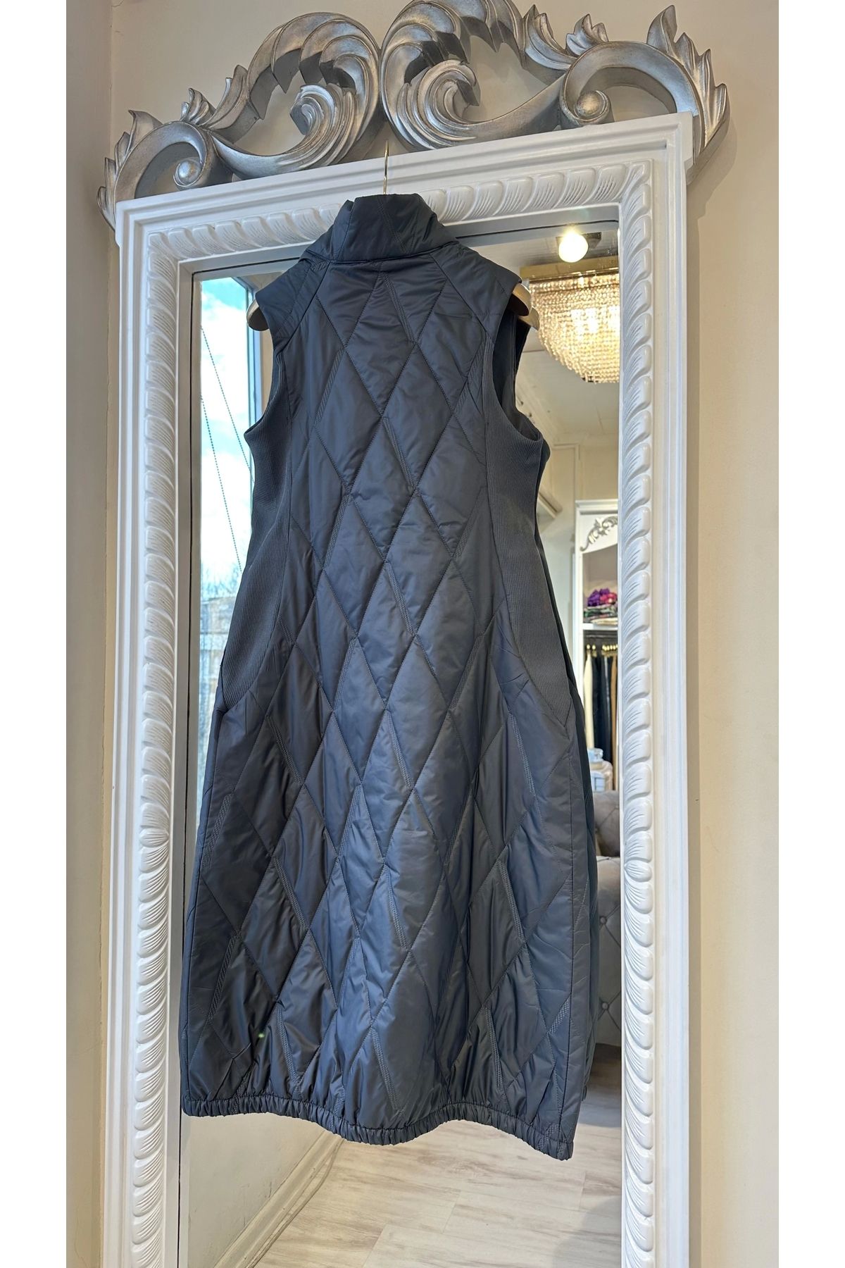 Invee-Invee 6916 Quilted Vest - Dark Gray 7