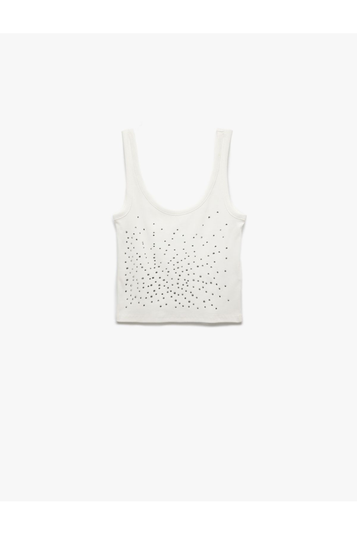 Koton-Cotton Sleeveless Ribbed Stone Undershirt 3