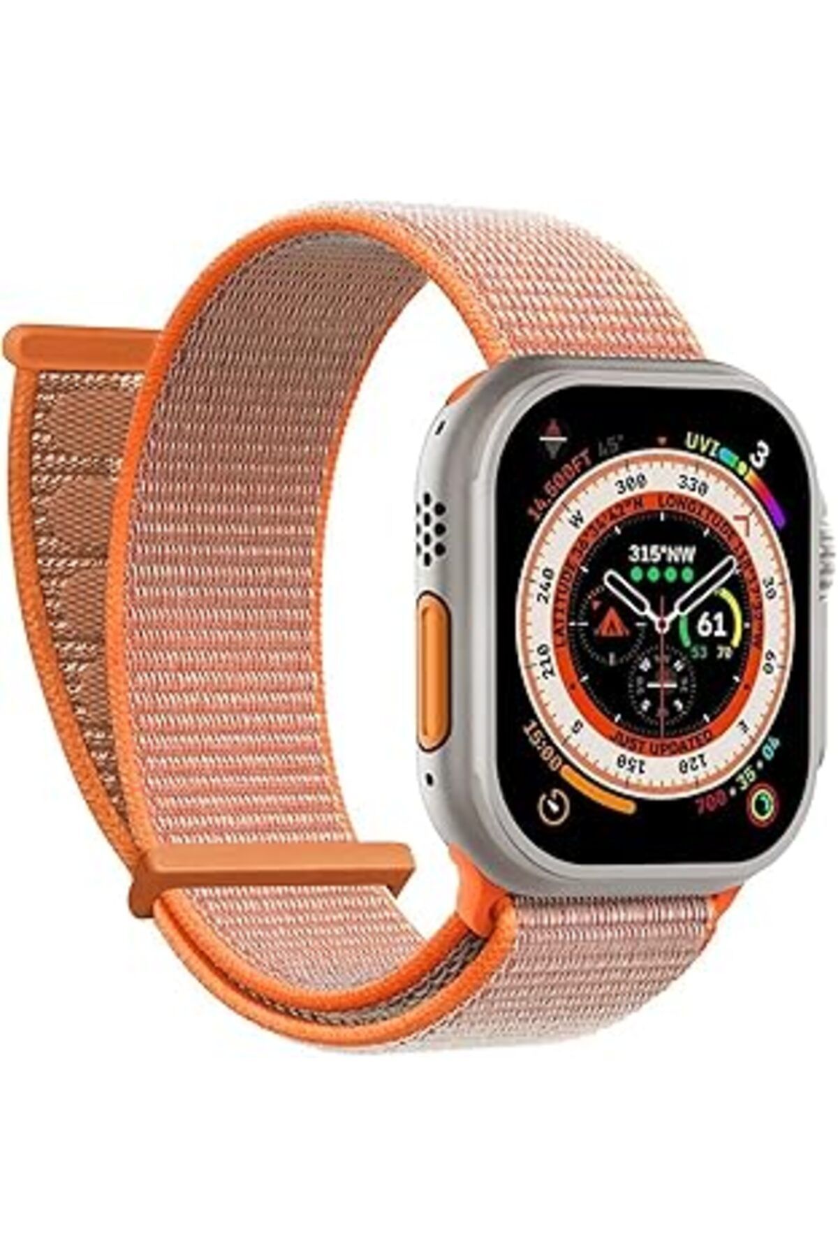 Mu Art Ahşap Microsonic Apple Watch Series 7 45Mm Hasırlı Kordon Woven (Apple Watch Series 7 45Mm Ile Uyumlu Kor