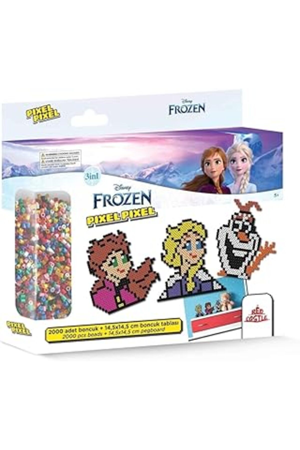 robotrend Red Castle Boncuk Aktivite Ve Oyuncak Seti, Frozen 2000 Ad. Renkli Bb29-01