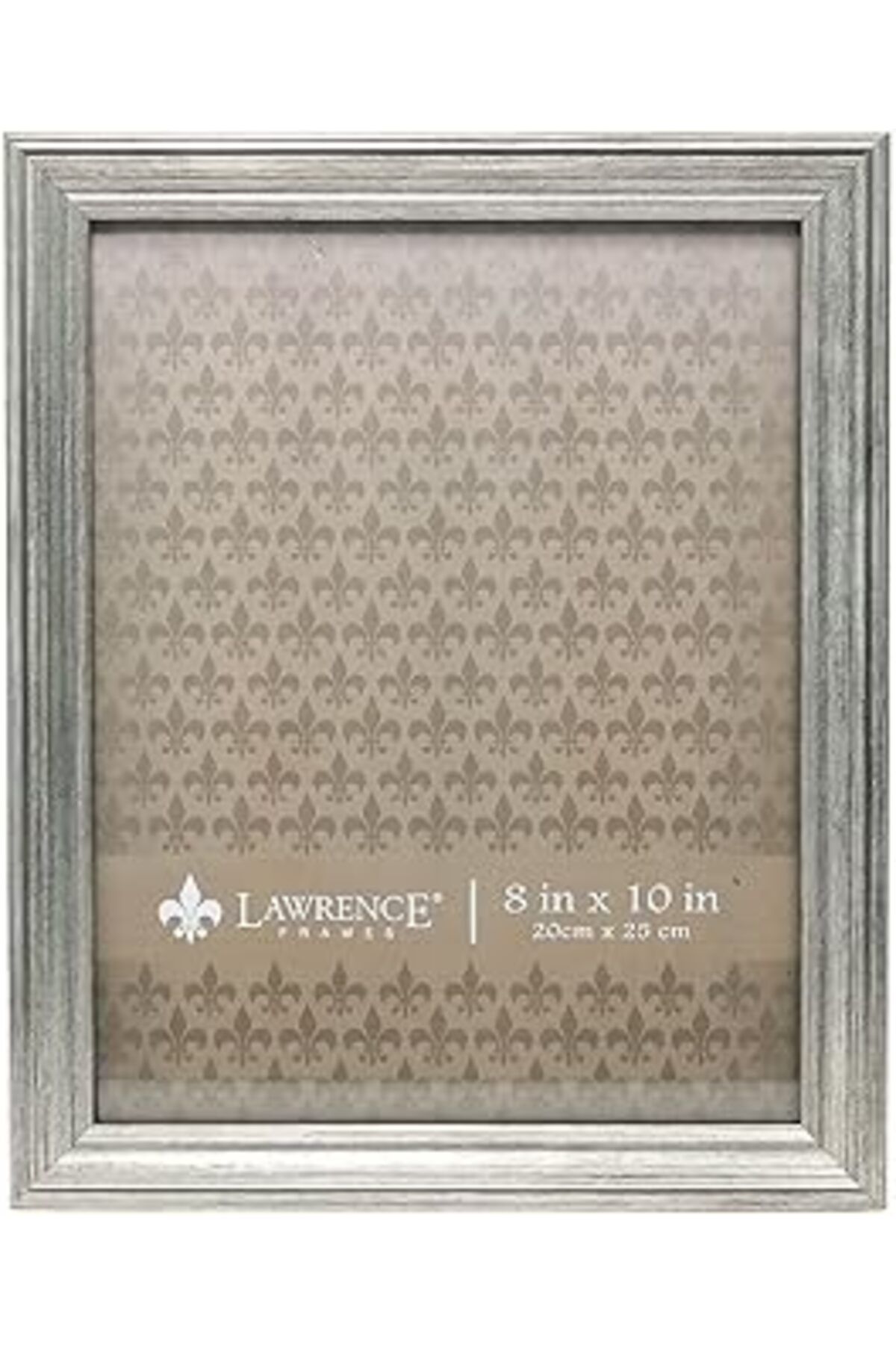 Mu Art Ahşap Lawrence Frames Sutter Resim Çerçevesi, Cilalı, 20,3 X 25,4 Cm, Gümüş Rengi