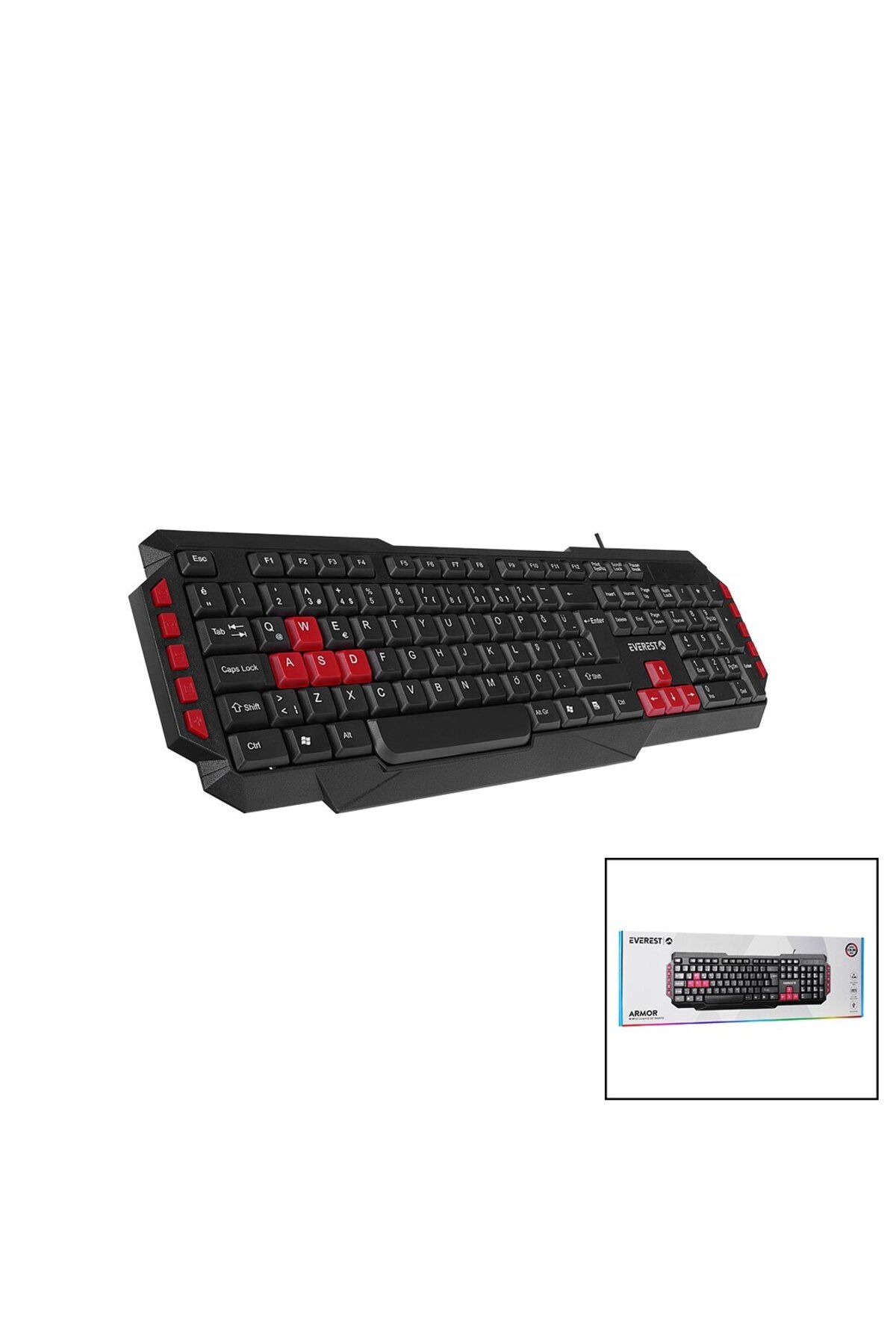 Mu Art Kb-g7-armor Usb Kablolu Oyuncu Klavye Renkli Oyun Tuşlari - Multimedya Tuşlari 150cm (5175)