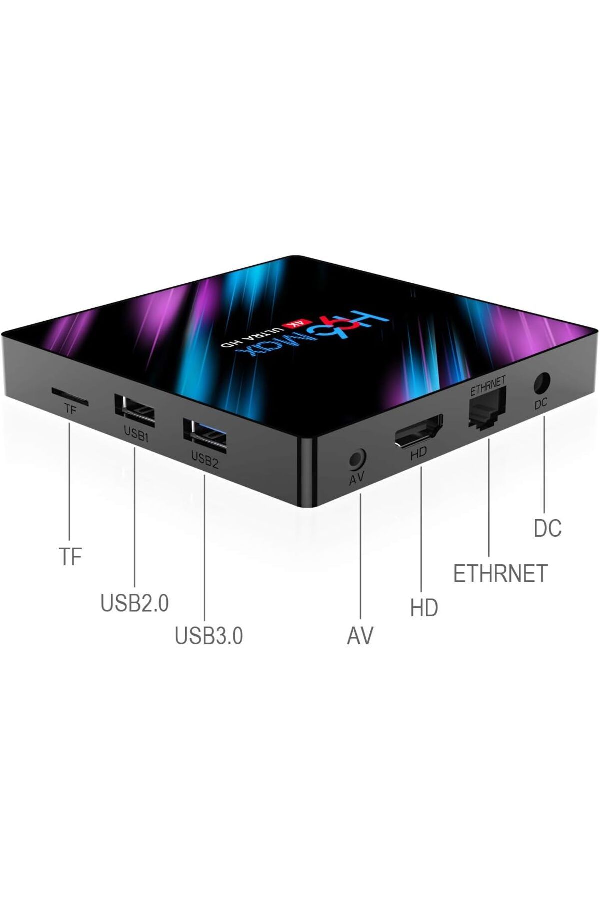 fulina-H96Max Android 10.0 Smart TV Box,Quad-Core 4G DDR3 32G ROM Dual WiFi 60Hz H.265 HDR10 Ultra HD 6