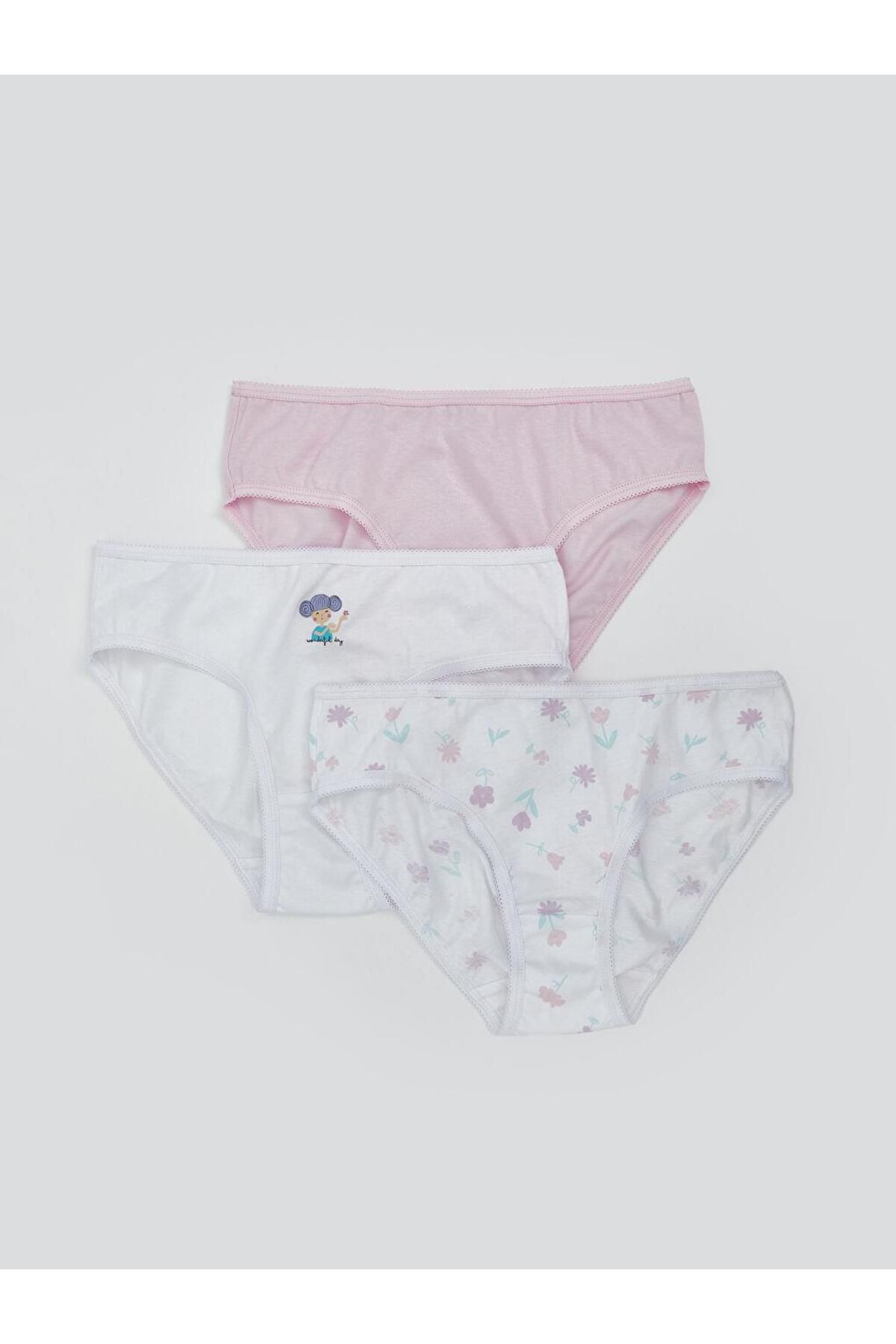 LC Waikiki-Lcw Kids Floral Girl's Panties 3-Pack 1