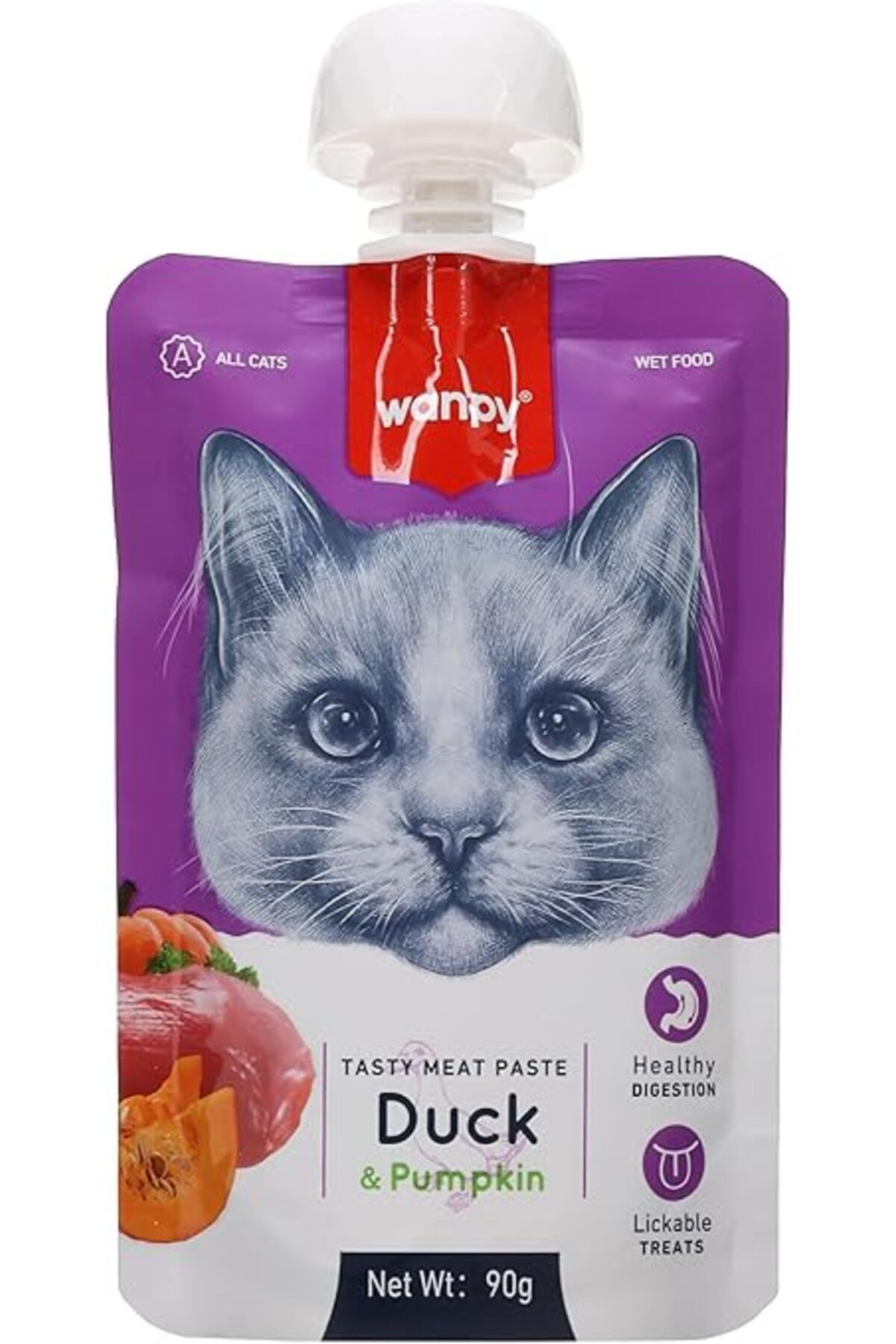 Orqinel Wanpy Taze Ördekli&Bal Kabaklı Kedi Et Ezmesi 90 gr