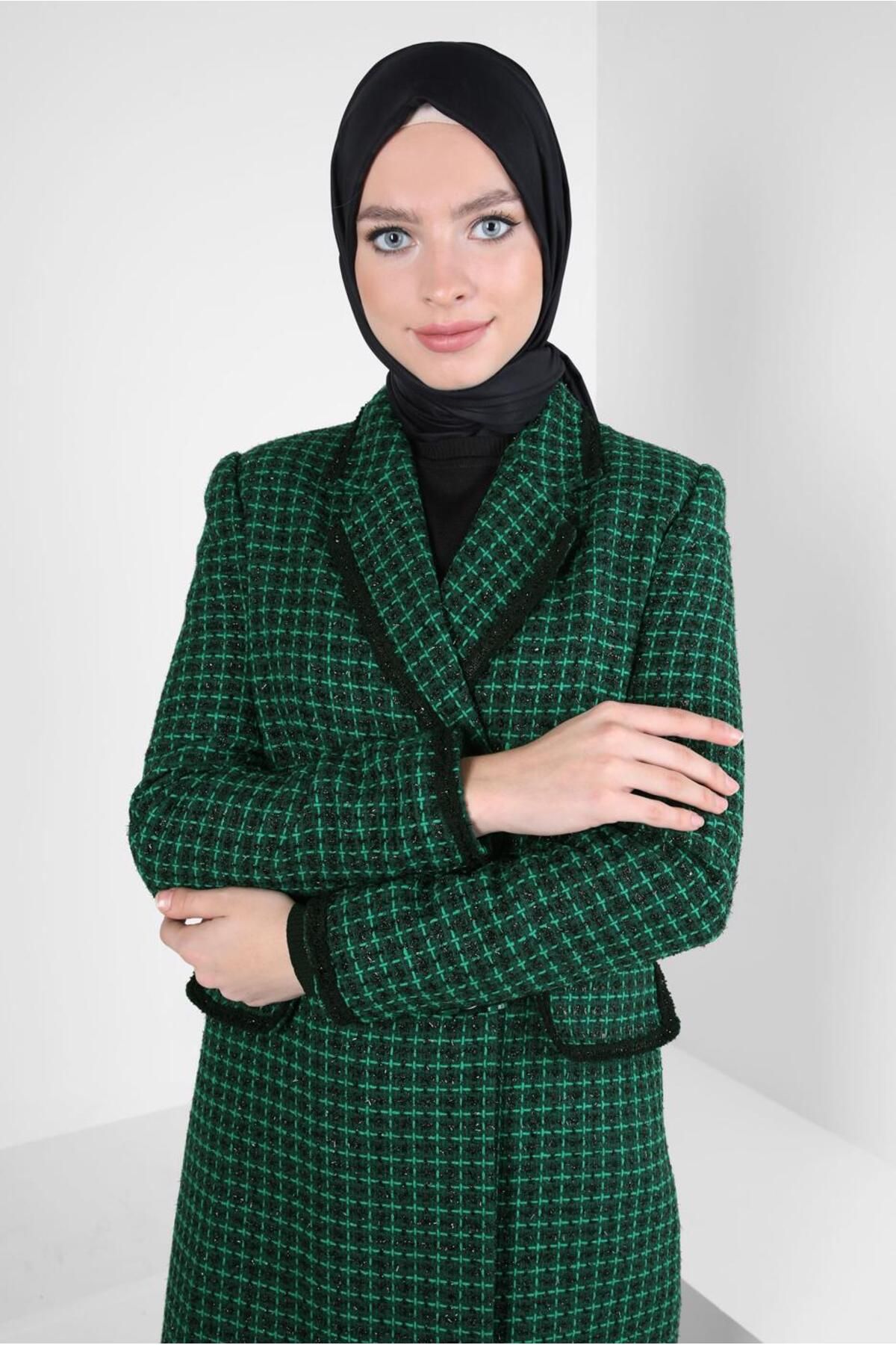 کت شلوار چک شده 30409 Alvina