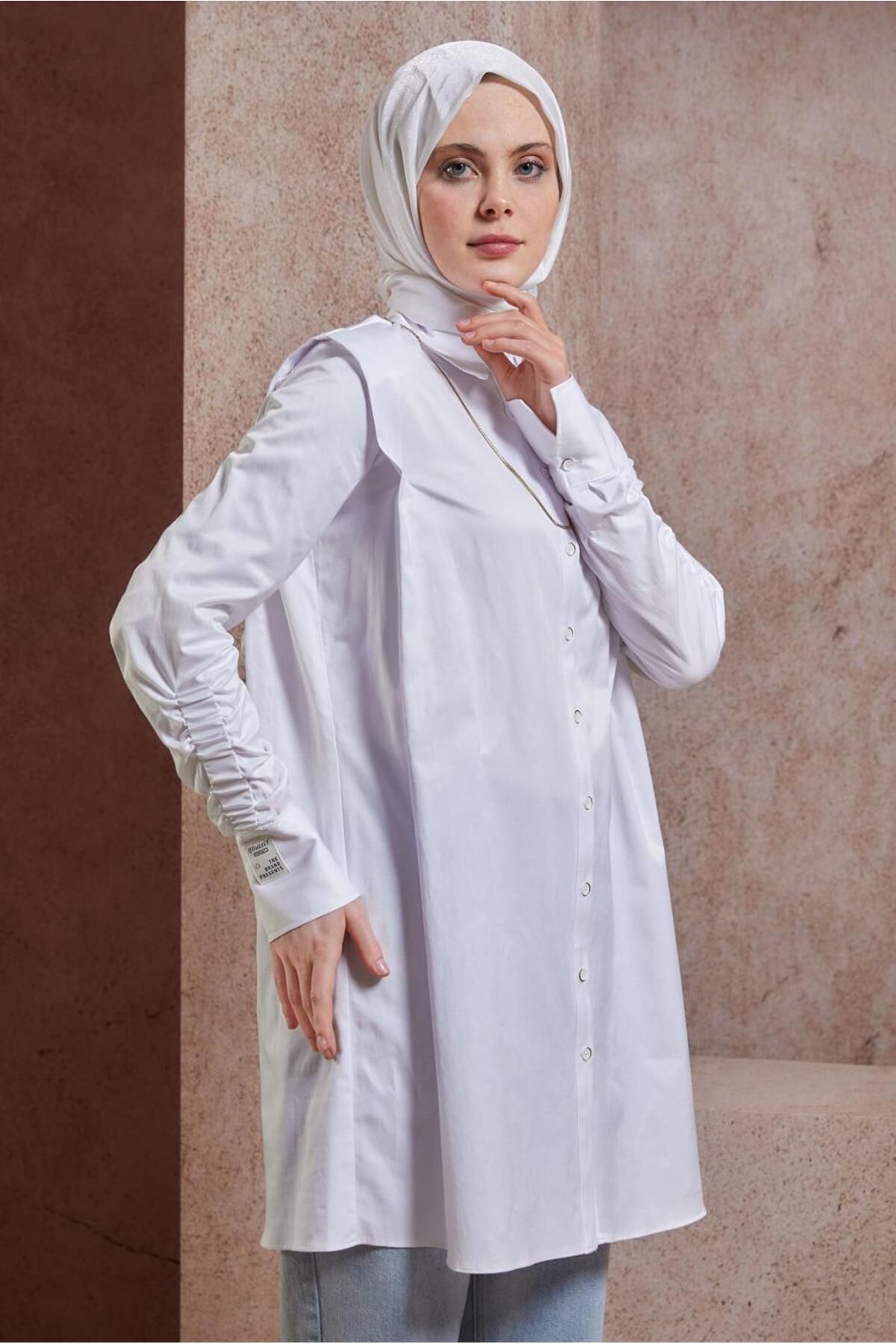 تونیک ساتن طرح دار 44466 Alvina
