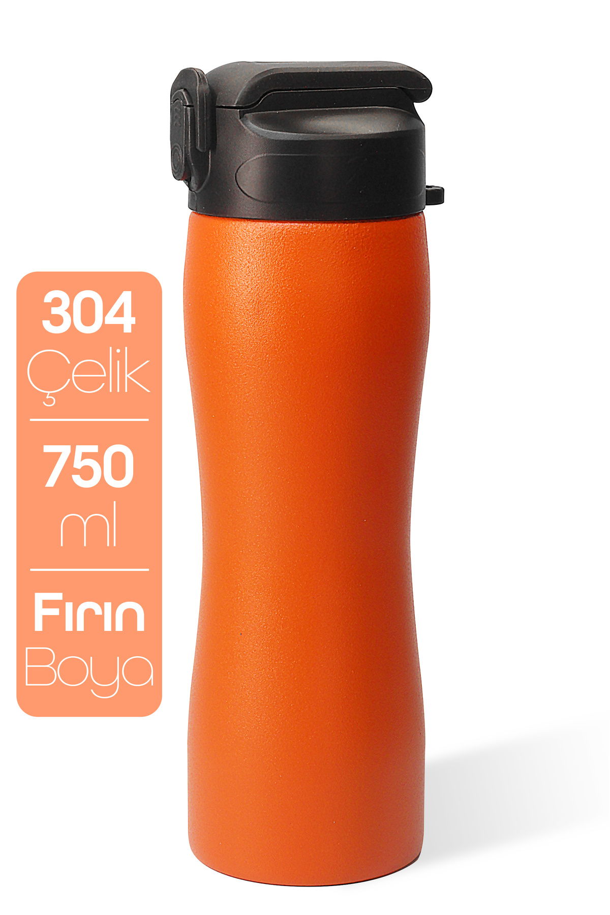 Telvesse-Stainless 304 Steel Sports Water Bottle - Straw, Orange, Water Bottle 1158 1