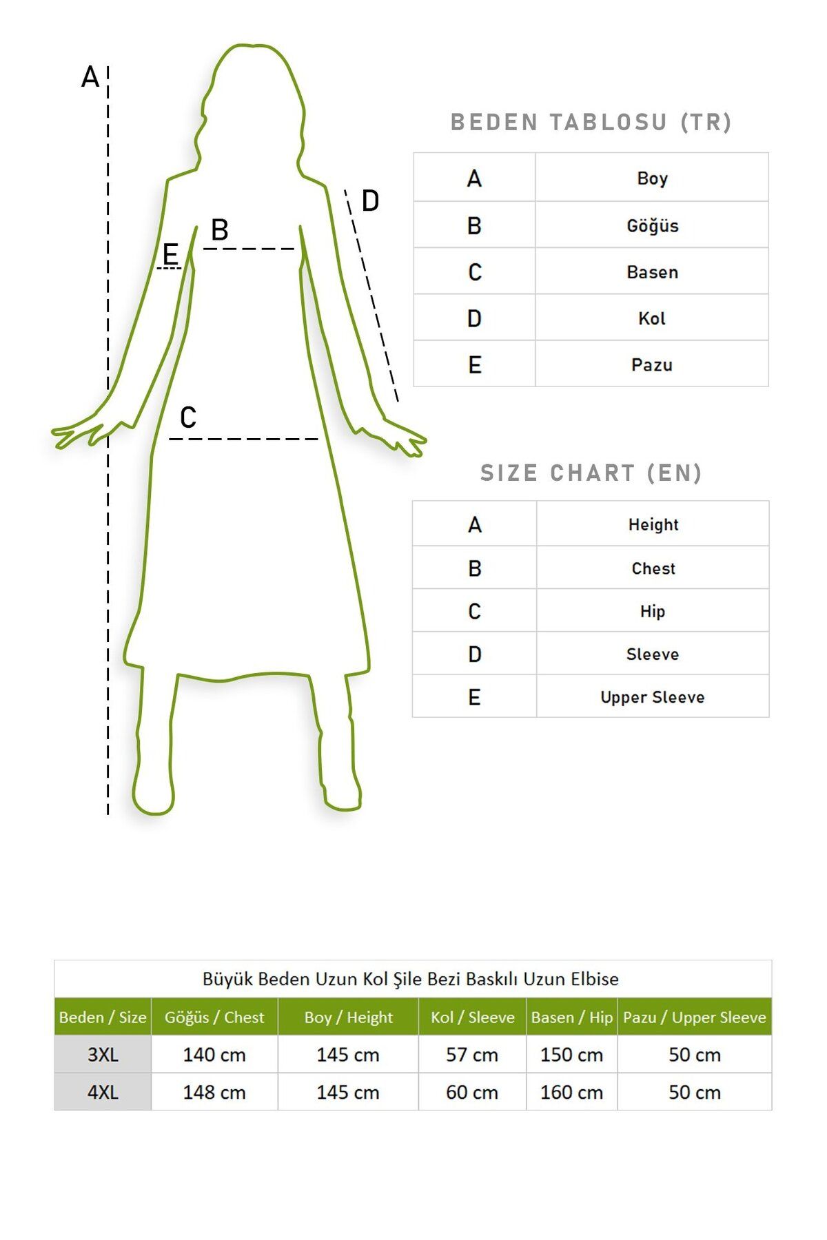 Eliş Şile Bezi-Mânecă lungă Plus Size Sile Stofa imprimată Rochie de vara lungă Sycamore Pattern Verde Ysl 6