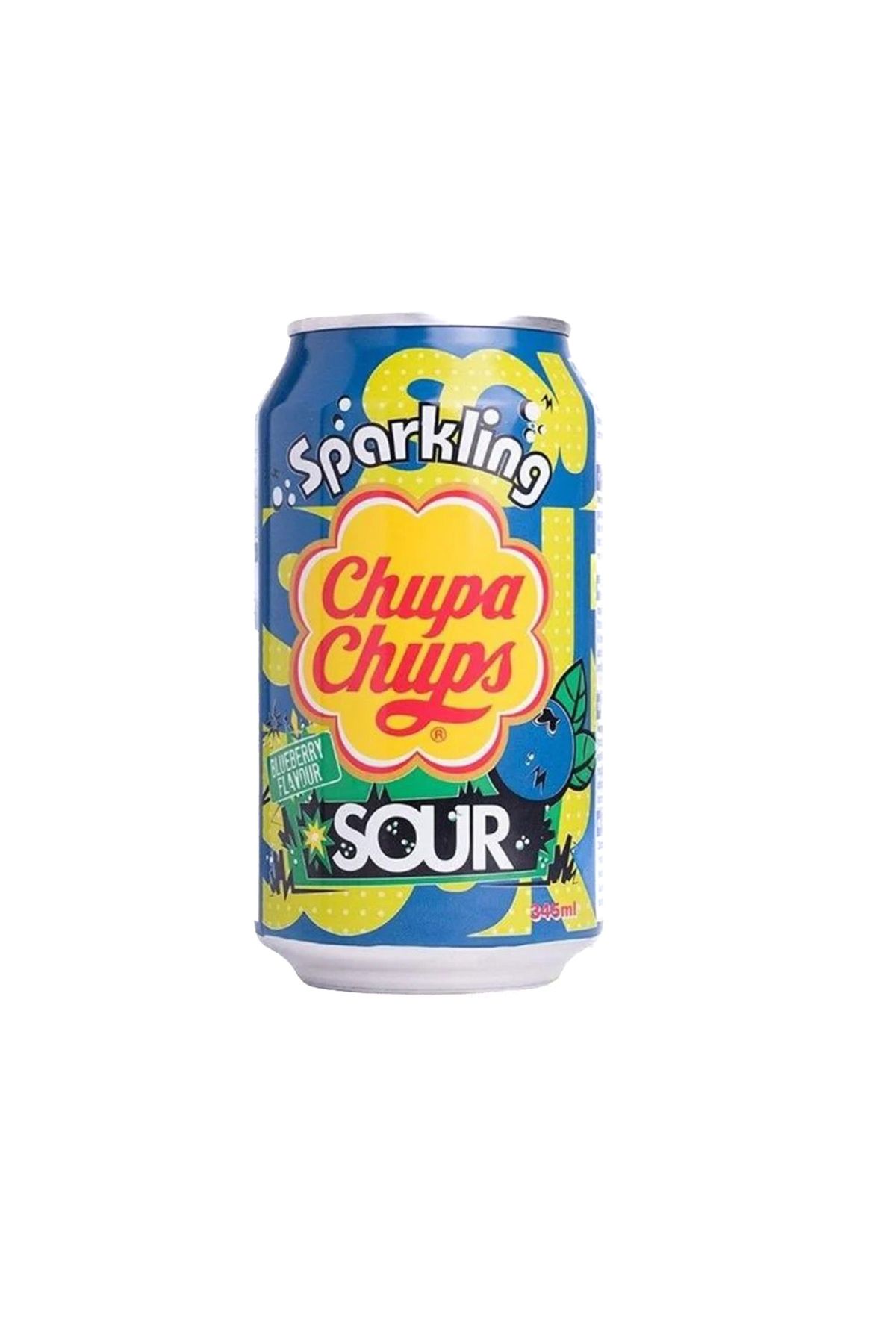 Chupa Chups Sour Blueberry Flavour - Ekşi Yaban Mersini Aromalı Gazlı İçecek 345 ml