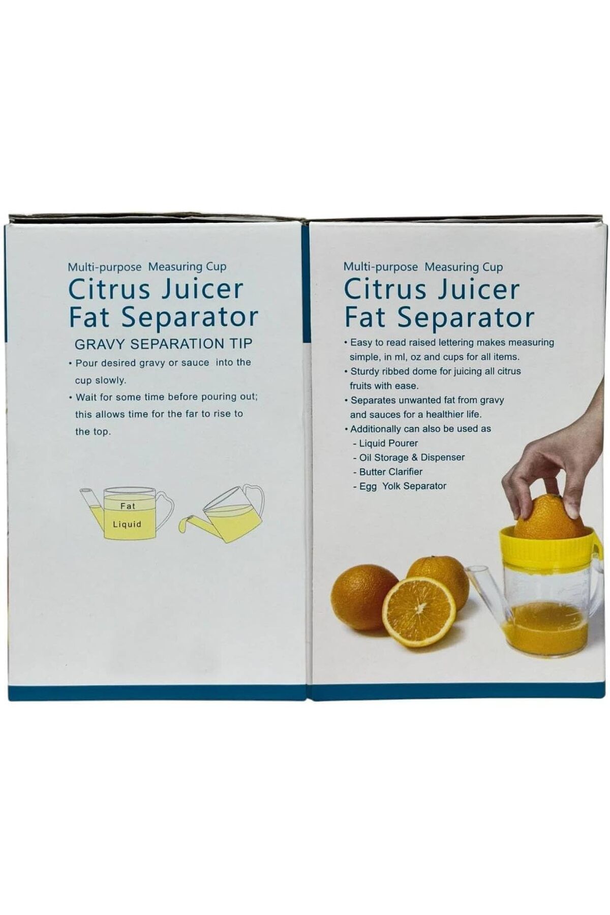 SAFA-Lemon and Orange Juicer and Fat Squeezer, Manual Hand Juicer with Built-in Measuring Cup and Strainer, 500ml/16oz 4