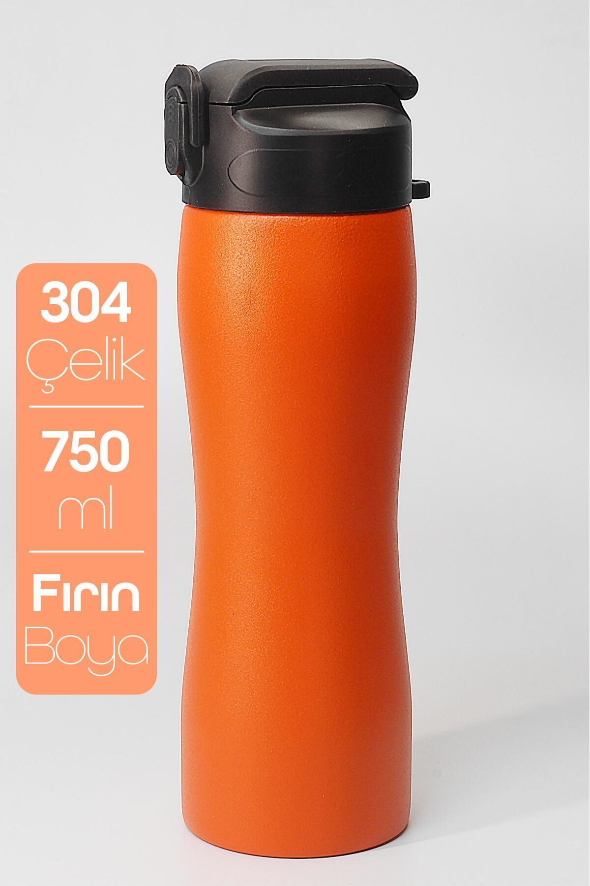 Telvesse-Stainless 304 Steel Sports Water Bottle - Straw, Orange, Water Bottle 1158 8