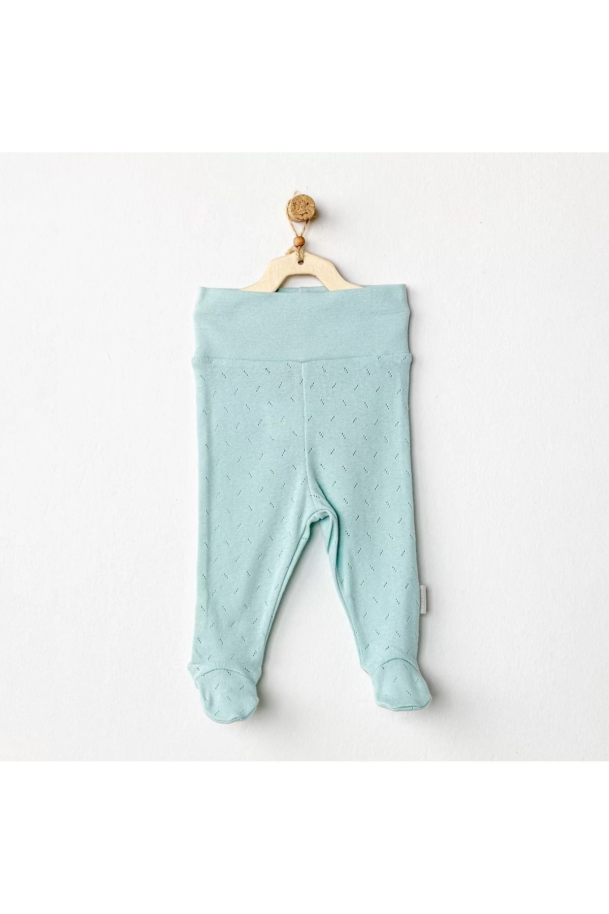 Mu Art Jacquard Patikli Bebek Pantolon Green