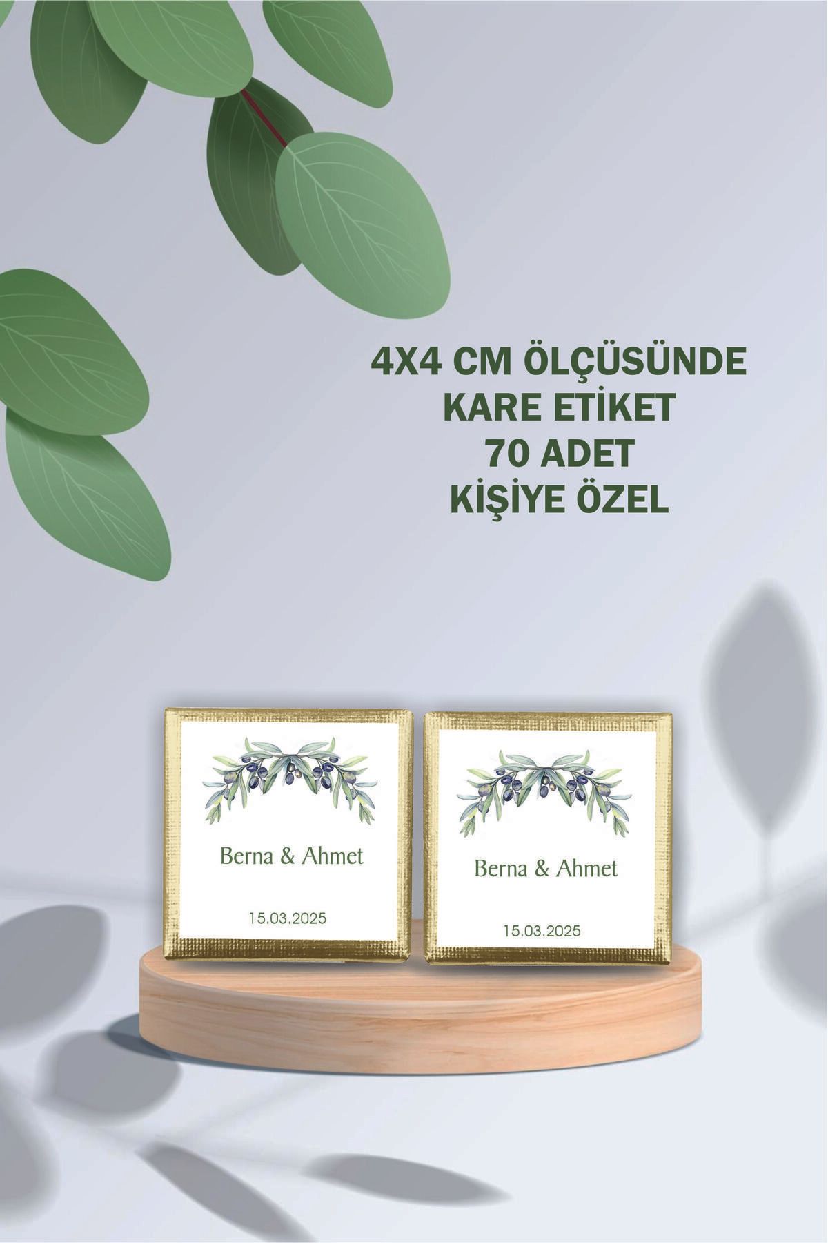 Ary KİŞİYE ÖZEL KARE ÇİKOLATA ETİKETİ