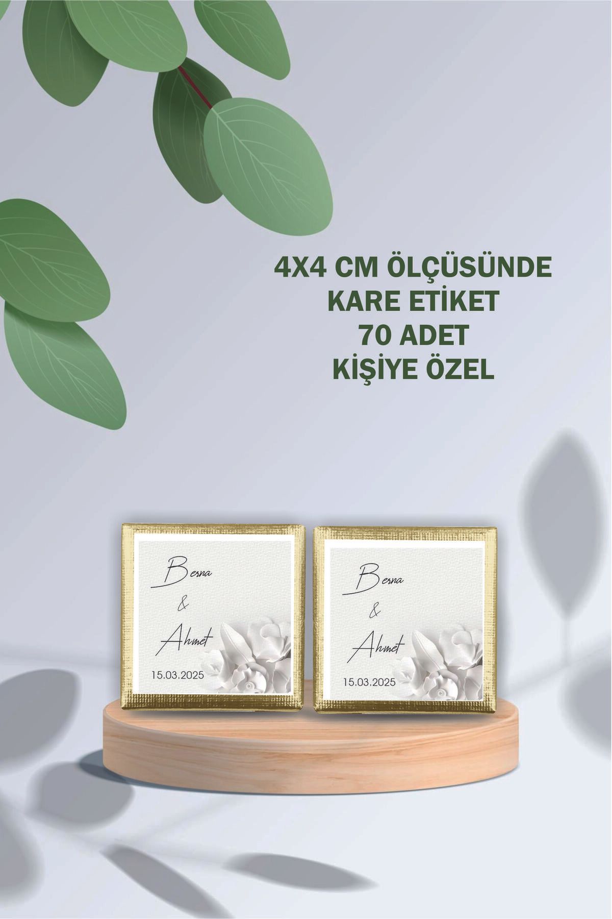 Ary KİŞİYE ÖZEL KARE ÇİKOLATA ETİKETİ