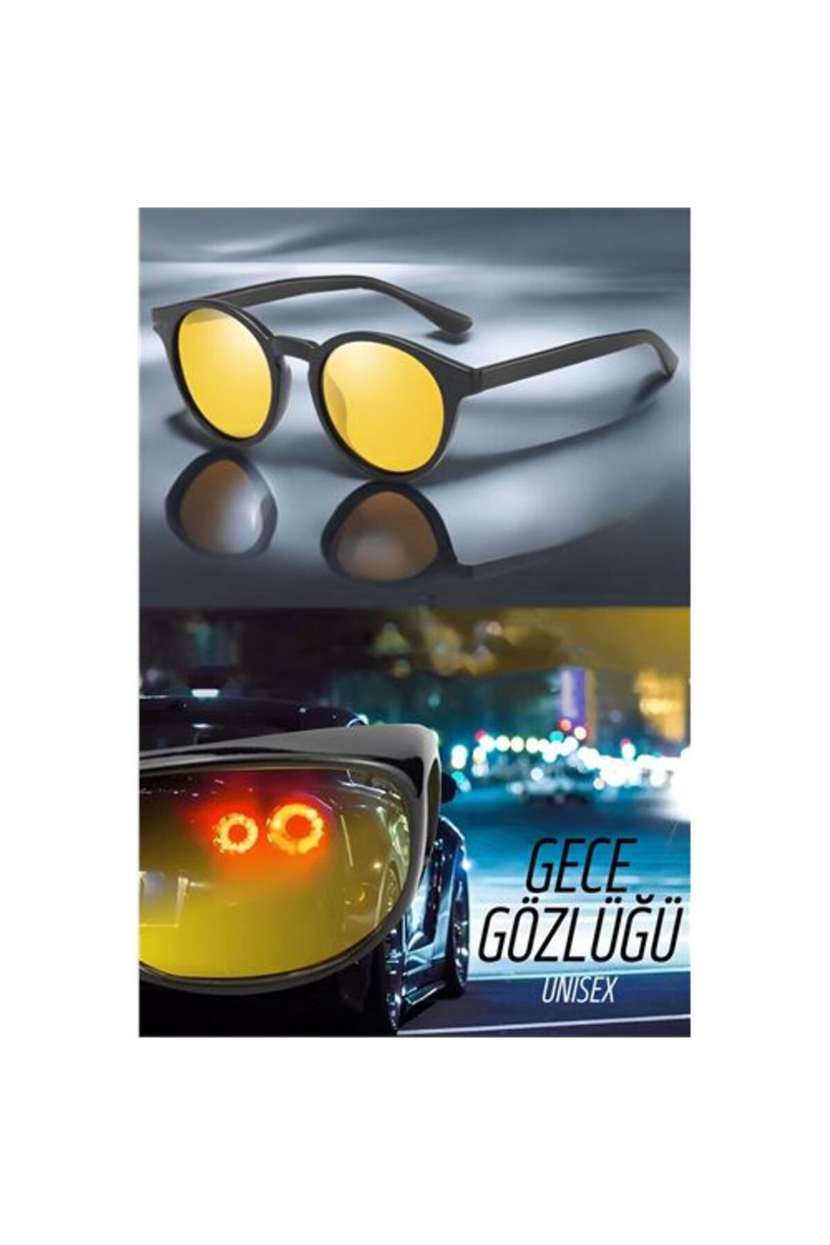 Findit Parlama Önleyici Gece Sürüş Görüş Gözlüğü Sis Far Işık Önleyici Anti-Fog Gözlük