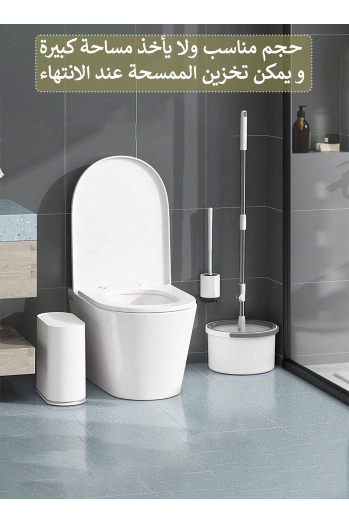 Cady One-360 Degree Spin Mop And Bucket, Self Separating Flat Mop Set With 4 Microfiber Pads 4
