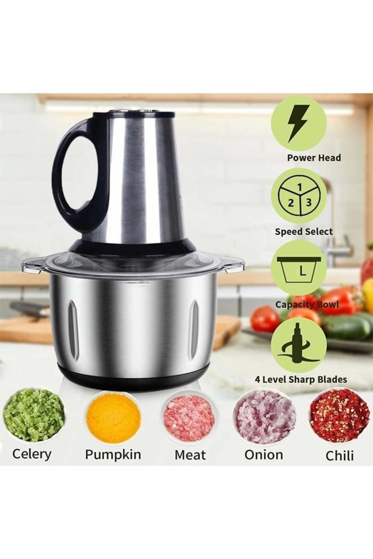 مفرمة لحم كهربائية من الفولاذ المقاوم للصدأ