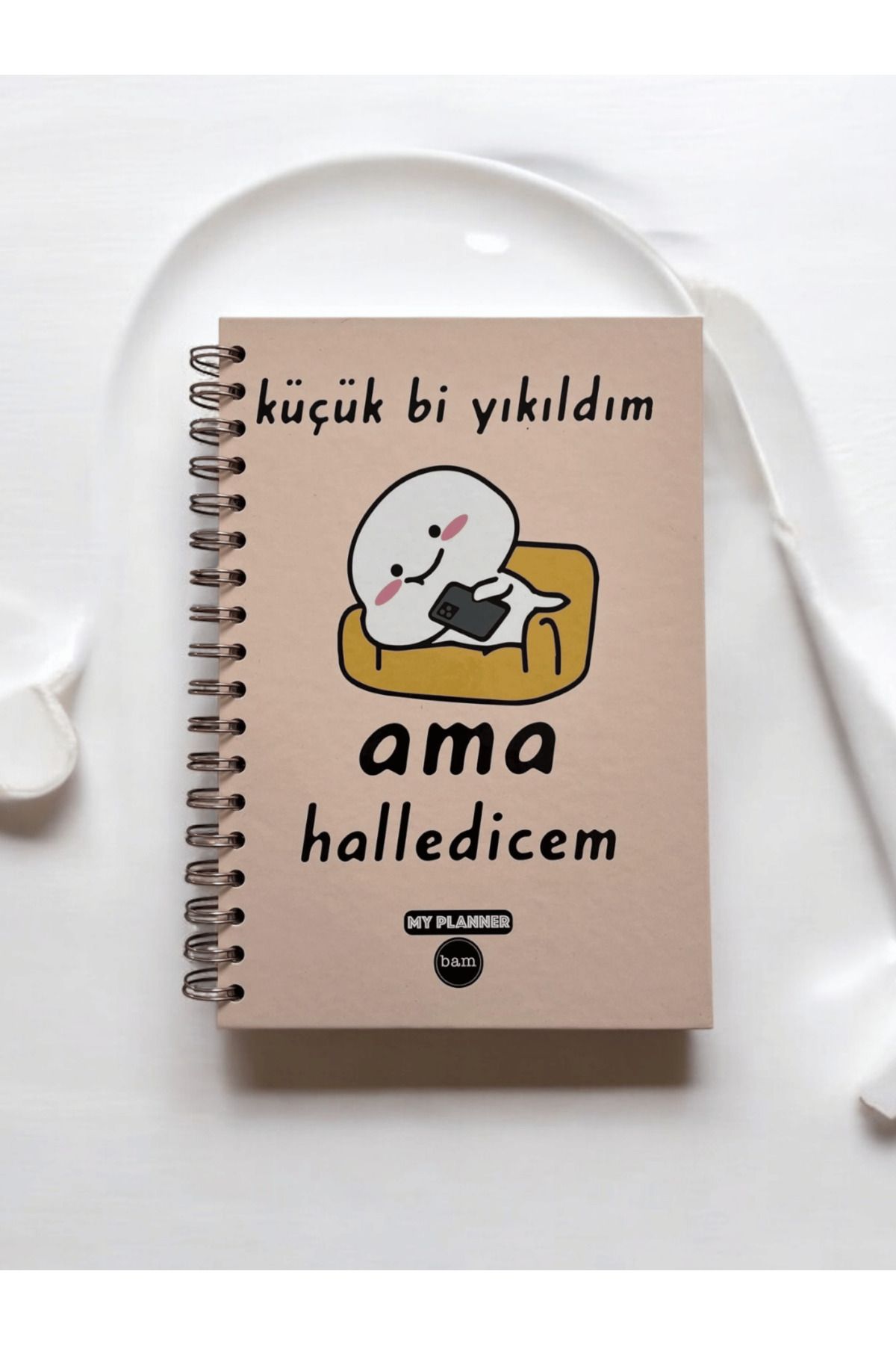 Hediyeli - Konuşan Ajanda, Süresiz Ajanda, Stickerlı Haftalık Ajanda