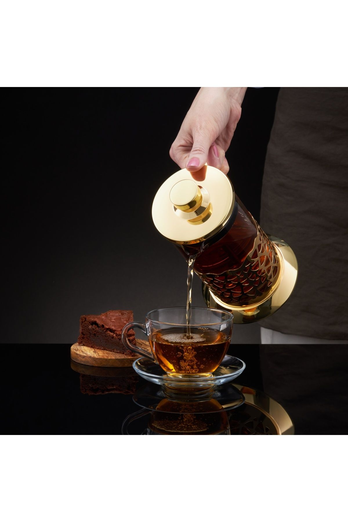 Ambition-Tea or coffee infuser filter 600ml, lace pattern, Royal 3