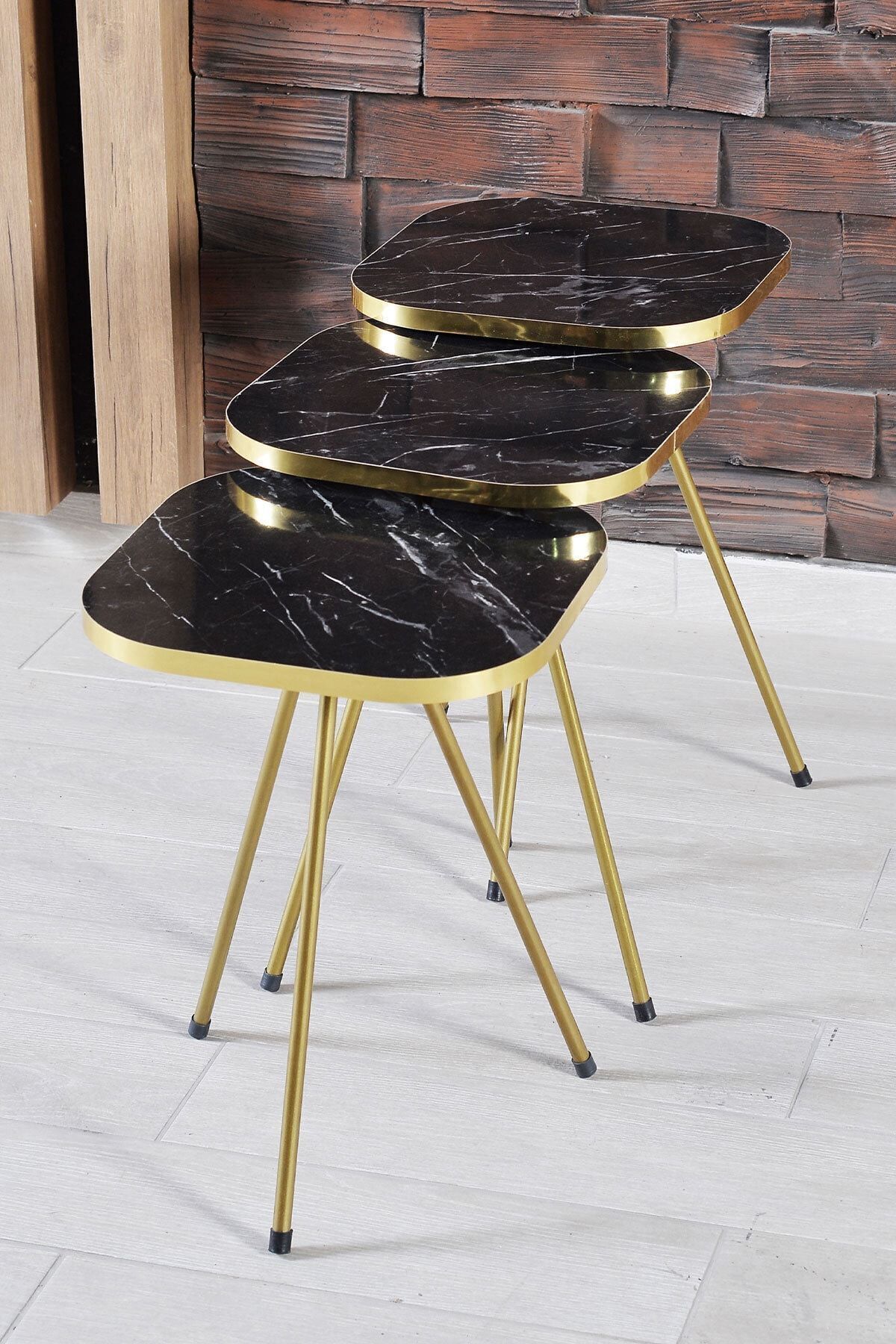pazarella Zigon Sehpa 34*34 Altın Bendir