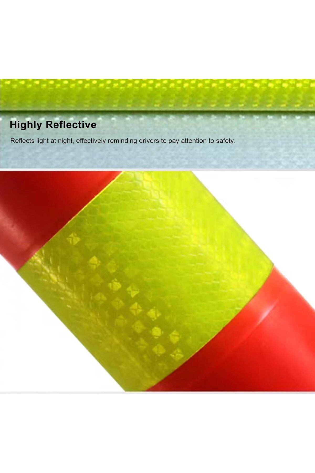 4 قطعة من عامود سلامة مرور قابل للطي بارتفاع 72 سم مع شريط عاكس | أعمدة  والحواجز الأمنية